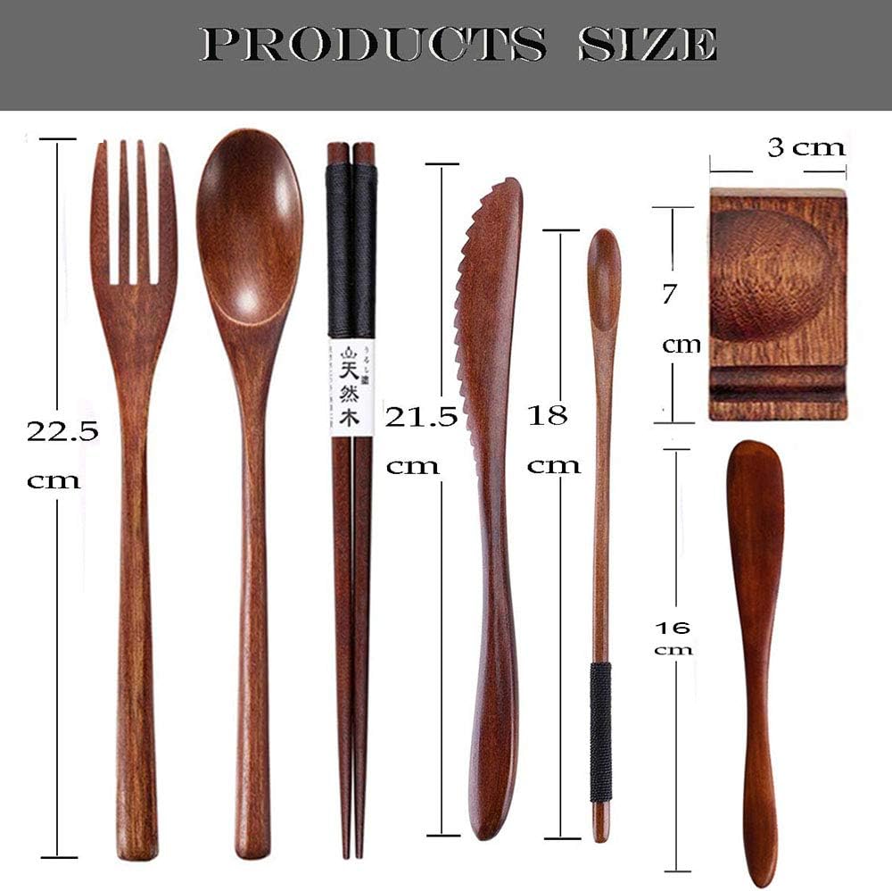 Frее Shірріng Ovеr $50 Wooden Utensils for Eating Reusable Wooden Bamboo Cutlery Set with Case 9 Pcs Travel Utensils Wooden Bamboo Fork and Spoon Set Wood Flatware Set for Eating with Knife Fork Spoon Chopsticks Straw Suреr Dеаl Prоduсt Wooden Utensils for Eating Reusable Wooden Bamboo Cutlery Set with Case 9 Pcs Travel Utensils Wooden Bamboo Fork and Spoon Set Wood Flatware Set for Eating with Knife Fork Spoon Chopsticks Straw