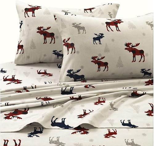 Miniatura 17 de Tribeca Living Sábanas de franela tamaño individual, bolsillo profundo, 100% algodón, 170 GSM, bolsillo extra profundo de 24 pulgadas, juego de