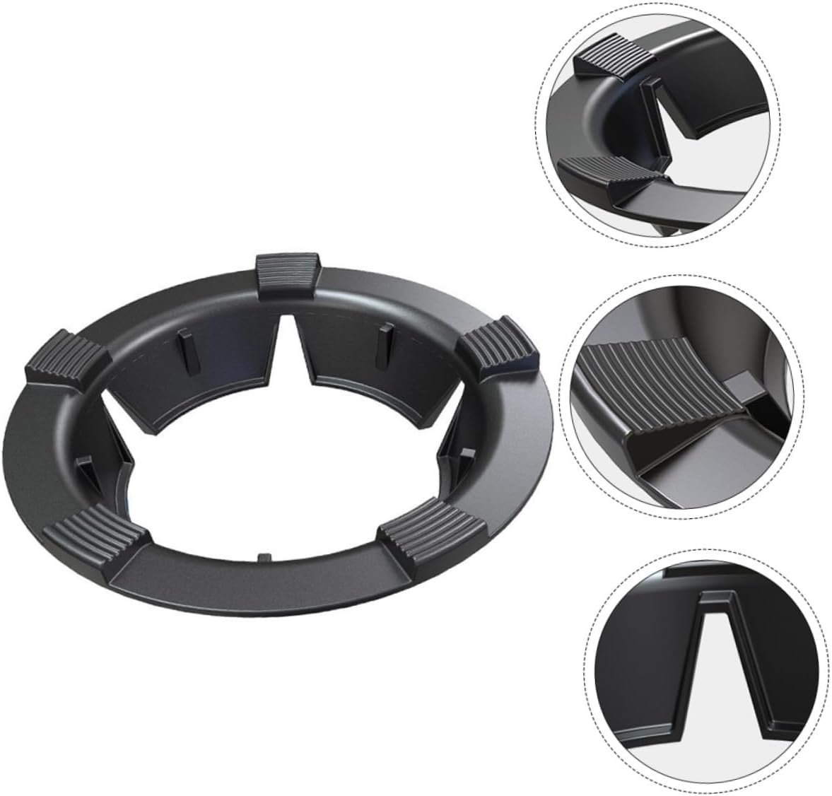 Gas Stove Windshield Cover Cast Iron Wok Support for Home Kitchen 4-Prong Gas Range Accessory Energy-Saving Hob Windscreen