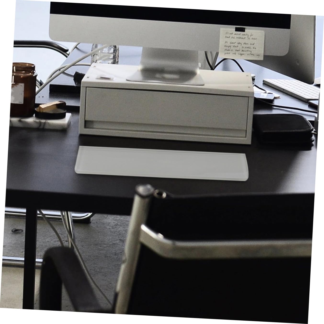 DOITOOL Handballenauflage für Mechanische Tastaturen Transparentes Epoxidharz Rutschfeste Unterseite Ergonomische Unterstützung für Büro und Gaming Langlebig und Zuverlässig