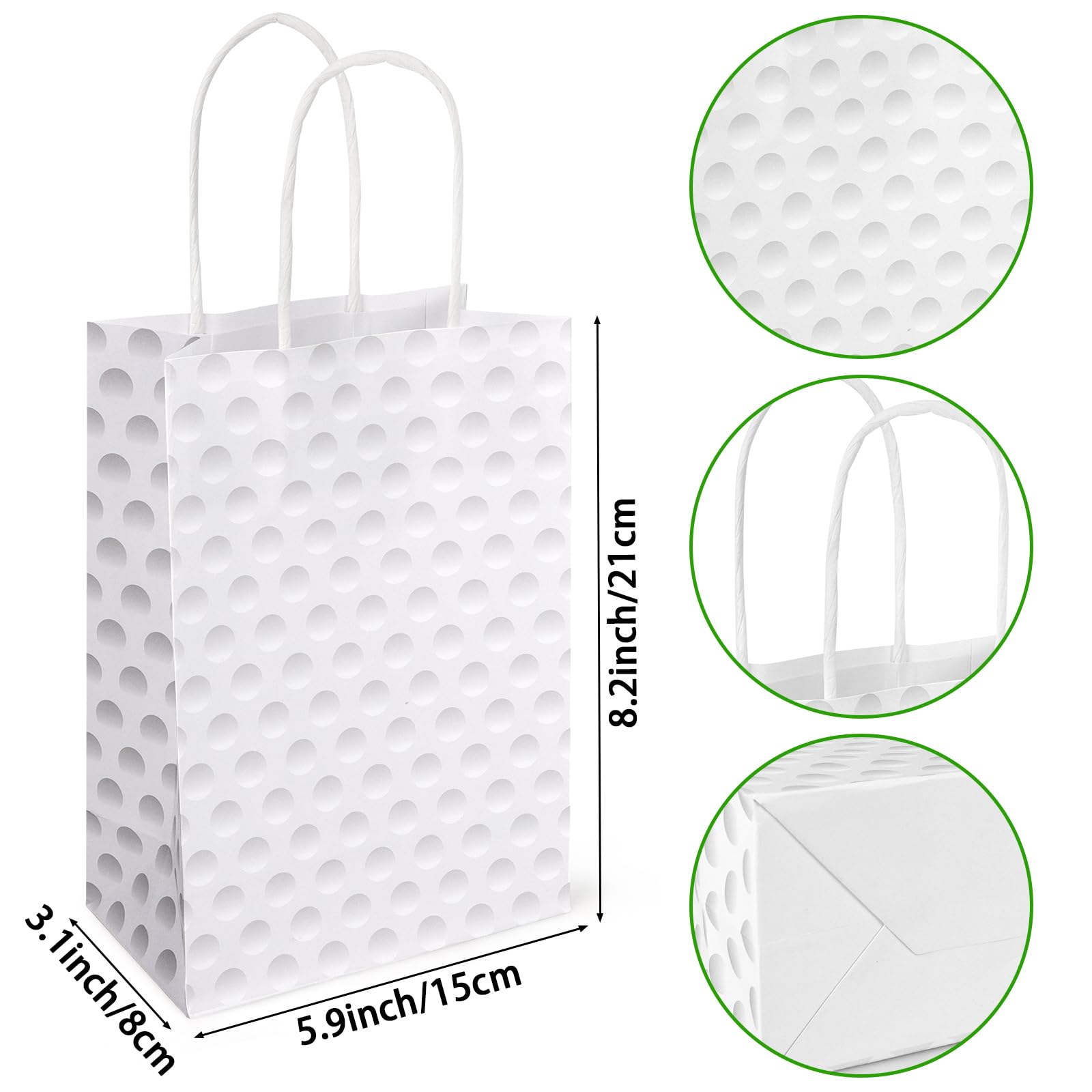 Lemicin 12 Pack Golf Gift Bag Golf Themed Party Favor Bags Candy Paper Goodie Bags with Handles Snack Party Favor Bag for kids Boys Birthday Baby Shower Decoration Supplies