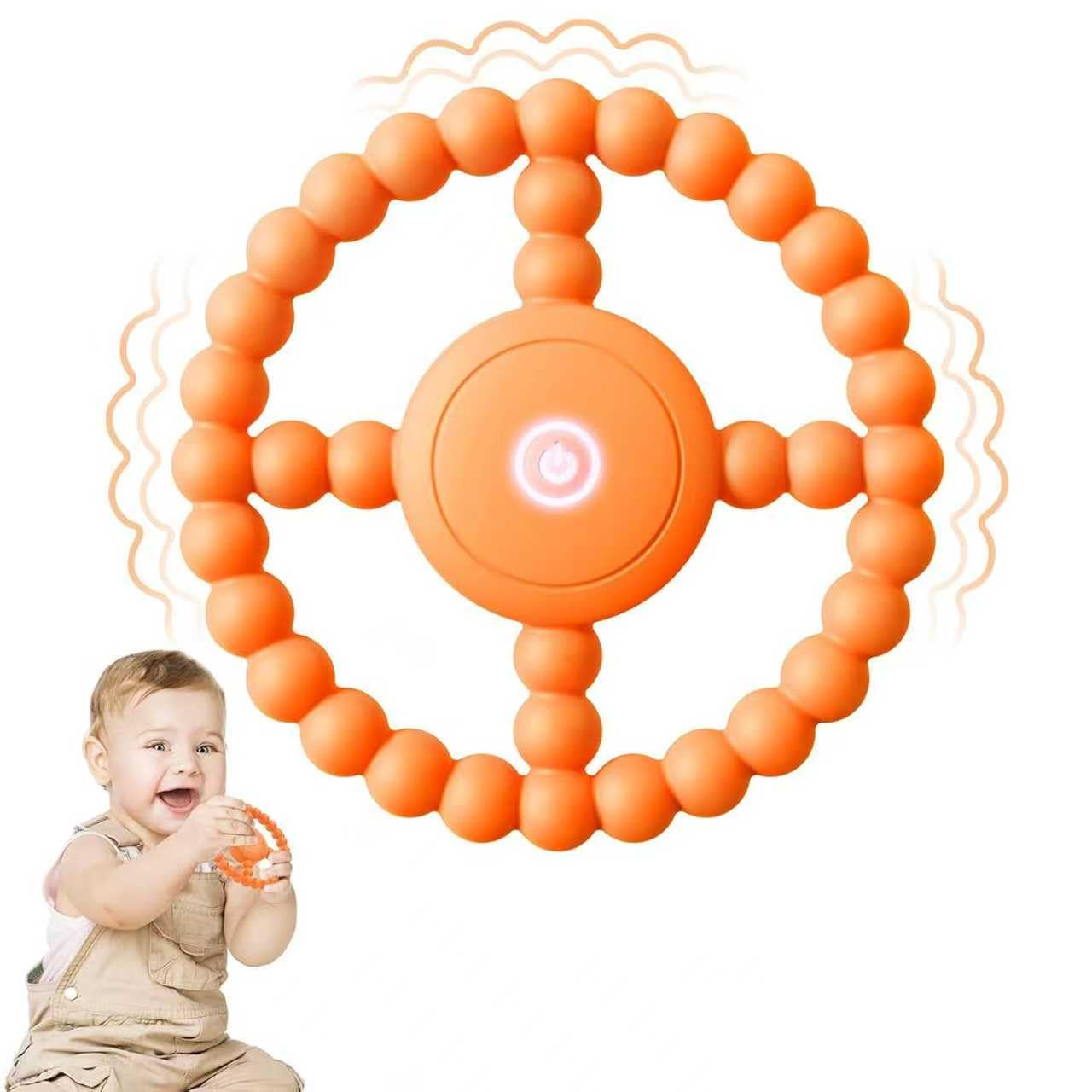 Amazon.com : Vibrating Sensory Teething Toys,Baby Toys 6-18 Months, Autism  Support & Oral Development, USB Rechargeable Teether for Toddlers, 1-2 Year  Old Boys Christmas Girls Gifts idea (Orange) : Baby