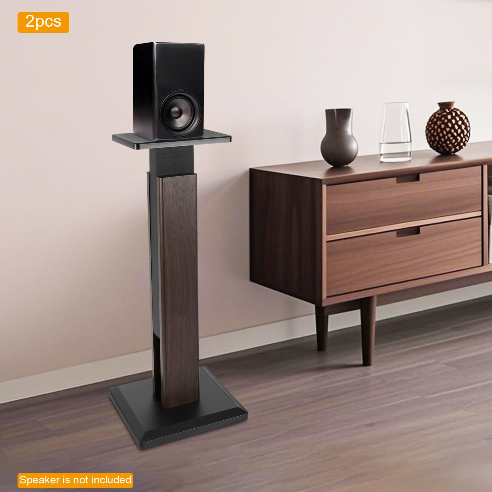 Robusto supporto universale per libreria, coppia di supporti per altoparlanti regolabili in altezza, max. 85 cm, capacità di carico 30 kg, per bar, camere private, home theater