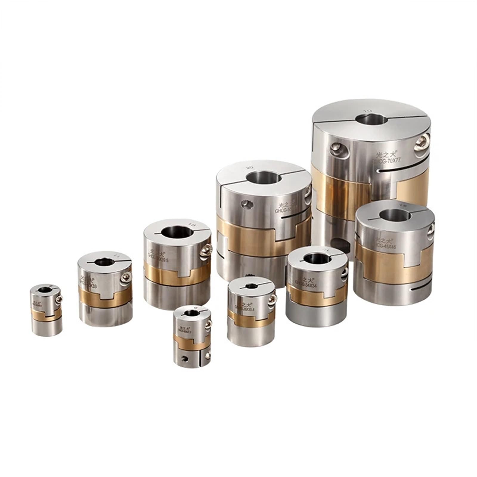 Oldham Shaft Couplings Flexible Coupling GHCG Stainless Steel Rigidity Cross Slider Clamping for Servo Motor(8x16)