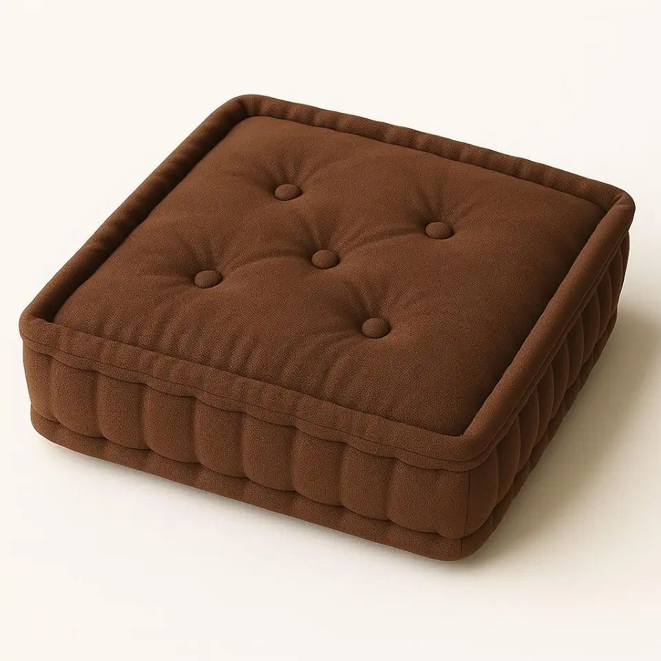 Almofada Futon 50x50cm para Banco e Pallet – Assento Grosso em Oxford Confortável e Decorativo(Marrom)