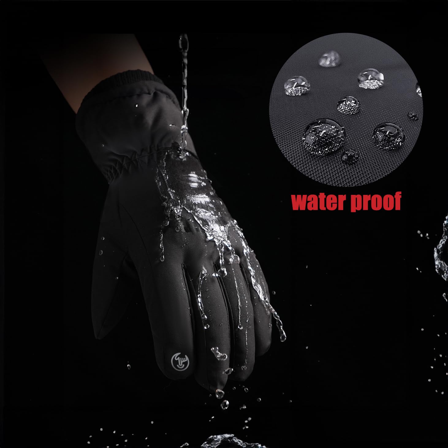 Guantes de Esquí 3M Thinsulate Térmicos Impermeables Antideslizantes con Pantalla Táctil para Hombre y Mujer