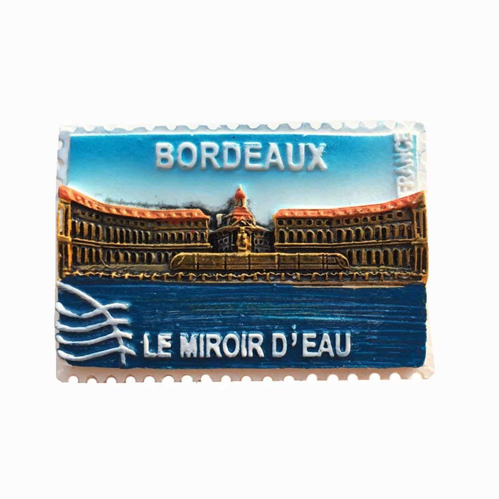 Weekino Bordeaux Water Mirror France Magnet 3D Resin Fridge Magnet Souvenir Travel City Collection