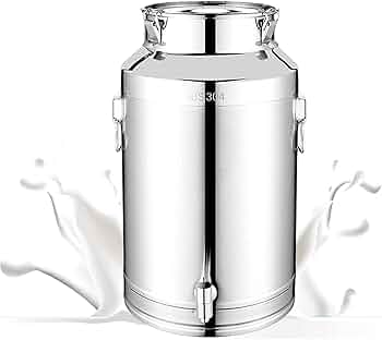 ステンレス製 大きなミルク缶 ステンレス ミルク缶 カントリー雑貨 ステンレス製ミルク缶5