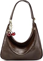 MOPOVO Vegan Leather Hobo Bag for Women - Foldable Slouchy Brown Tote Shoulder Crossbody Purse Everyday Casual Fall 2025