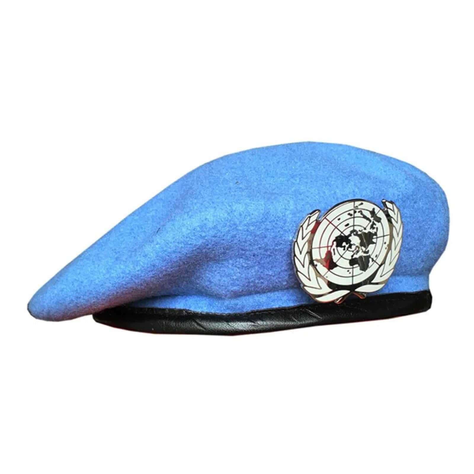 Amazon.co.jp: ベレー帽 メンズ Unブルーベレー国連平和維持軍キャップ