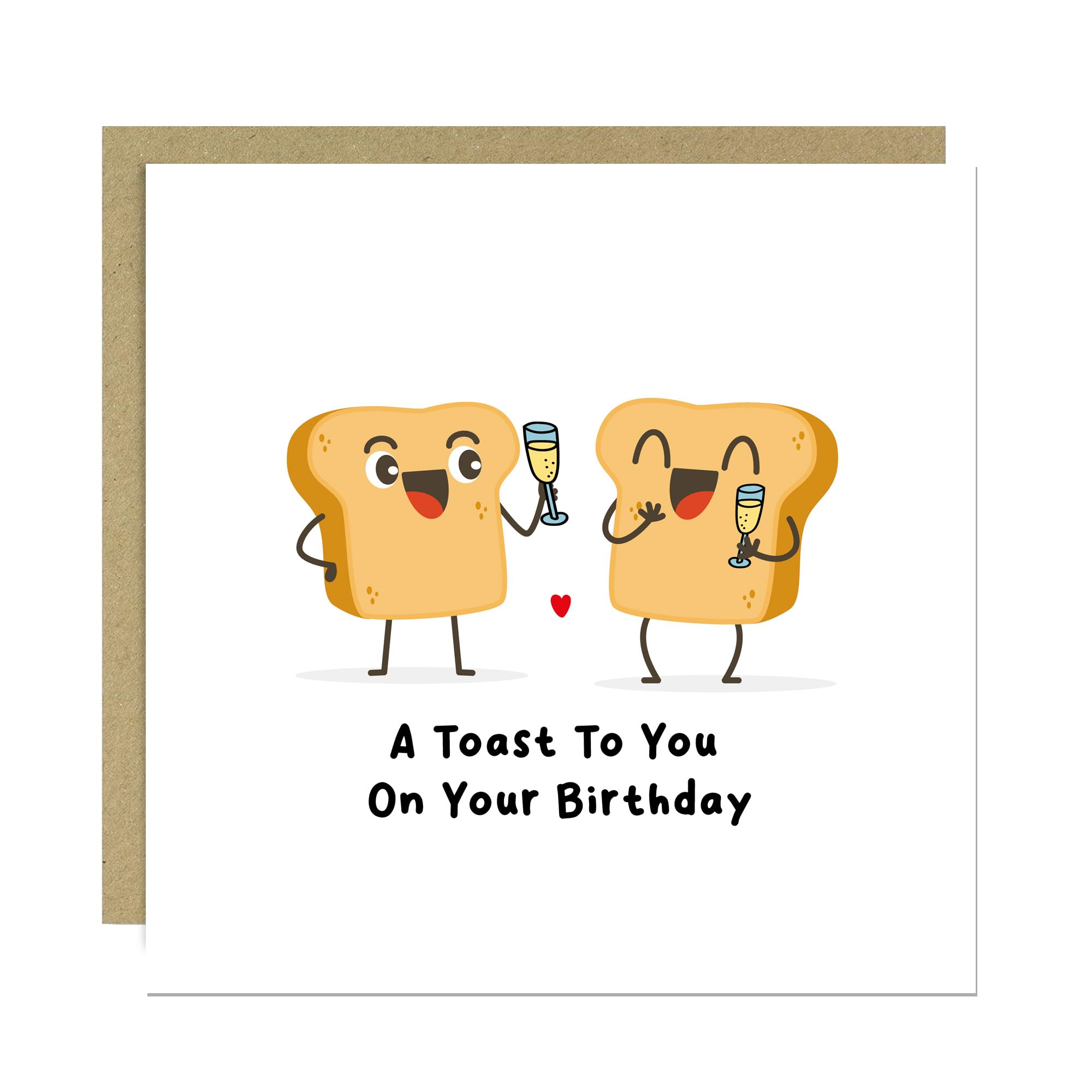 RED OCEAN Funny Birthday Card For Men Women Toast To You On Your Birthday Novelty Card For Mum Dad Best Friend Grandad Nan Auntie Uncle Brother Sister Cards With Kraft Envelope