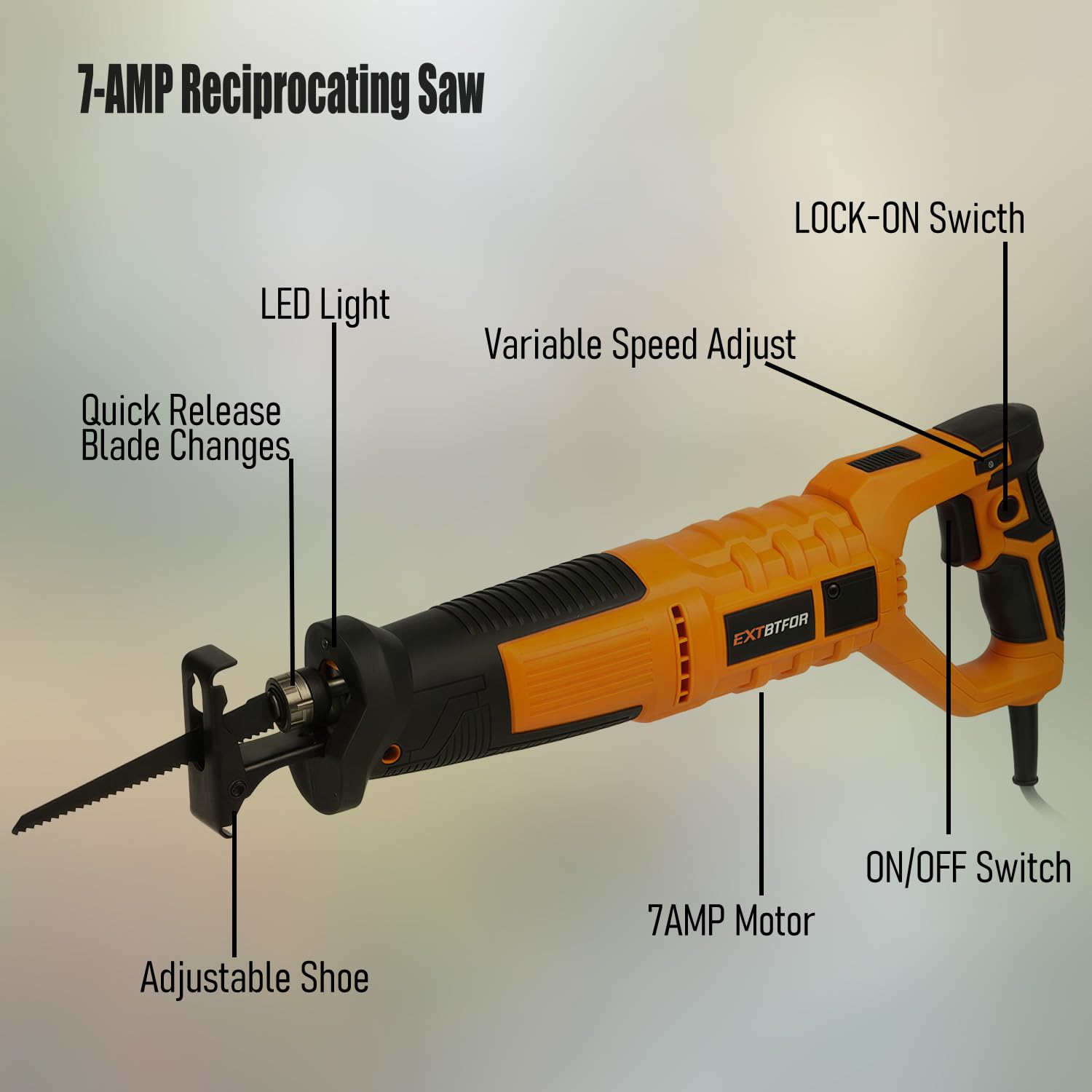 7 Amp Reciprocating Saw - Powerful & Versatile -4