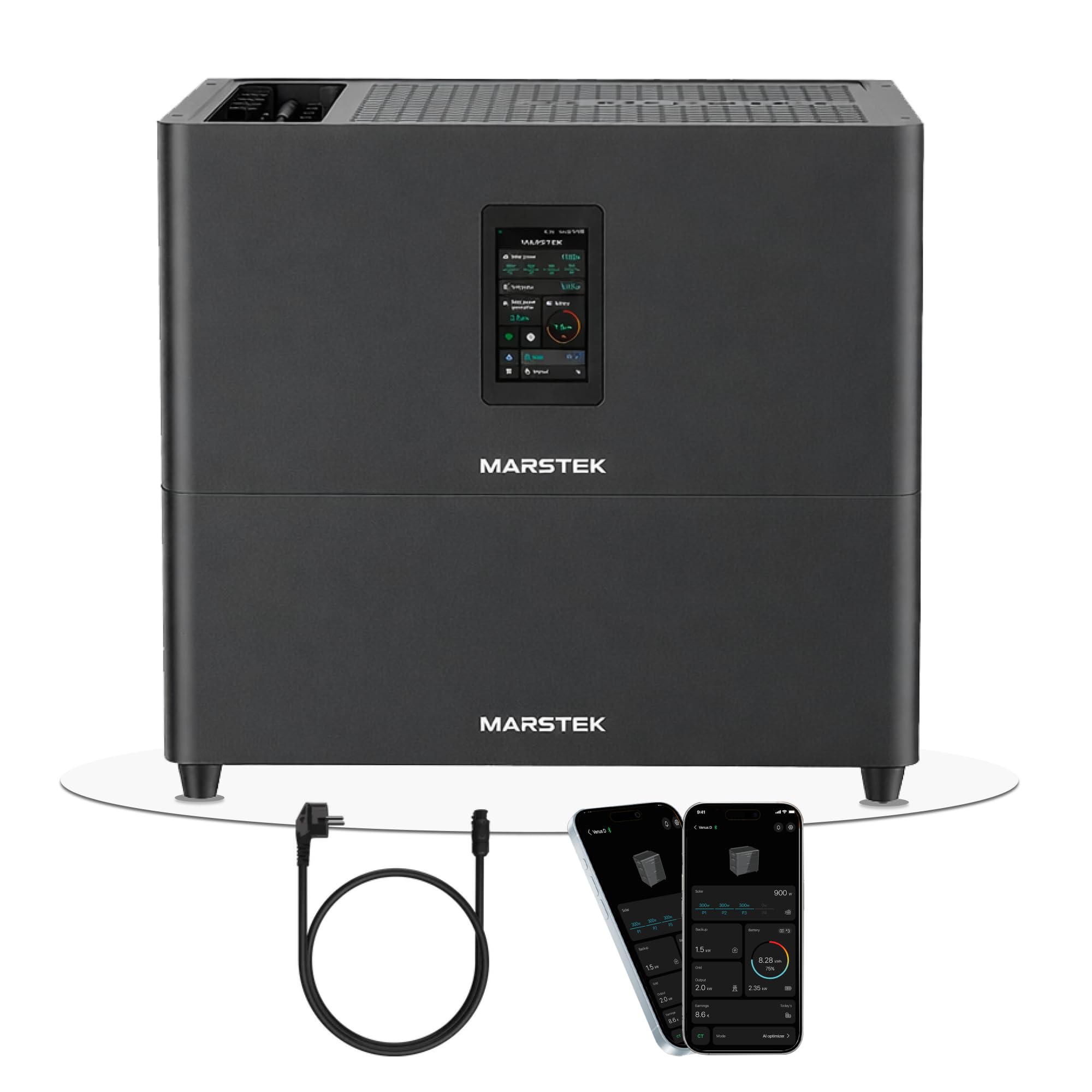 Speicher MARSTEK Jupiter C + Plus Solarspeicher 5,12 kWh LiFePO4 Setwahl Solarakku für PV Systeme Balkonkraftwerk, IP65, 6000 Zyklen, WiFi und Bluetooth, Solar-Batterie