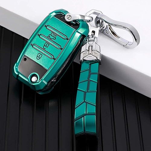 SANRILY Funda para llavero de automóvil de 3 botones para Kia K3 K5 Rio 3 Ceed Forte Sorento Cerato con control remoto de entrada sin llave, funda