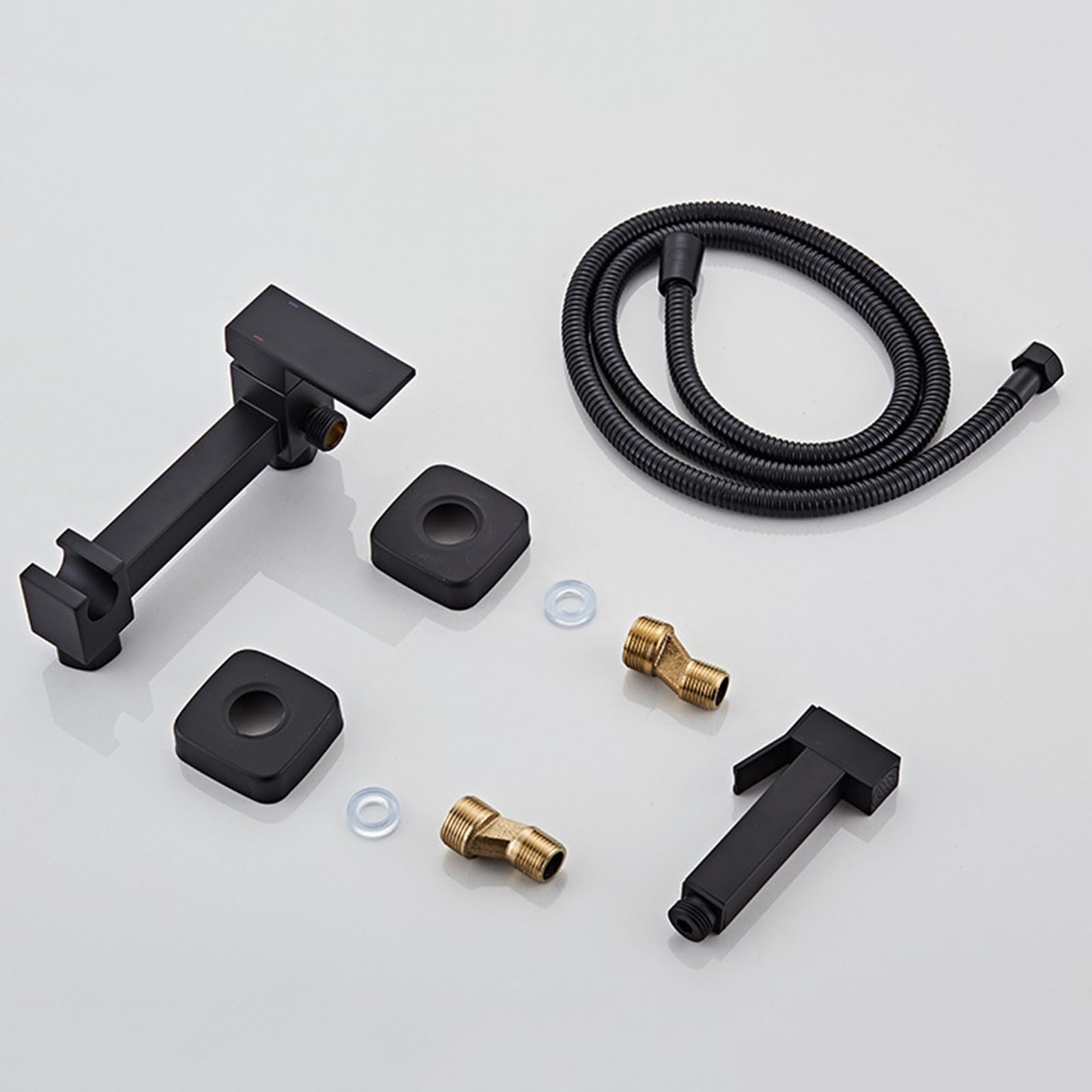 Doccetta Bidet Portatile Kit Doccetta Esterno per Wc E Bidet Acqua Calda E Fredda A Parete,Grigio