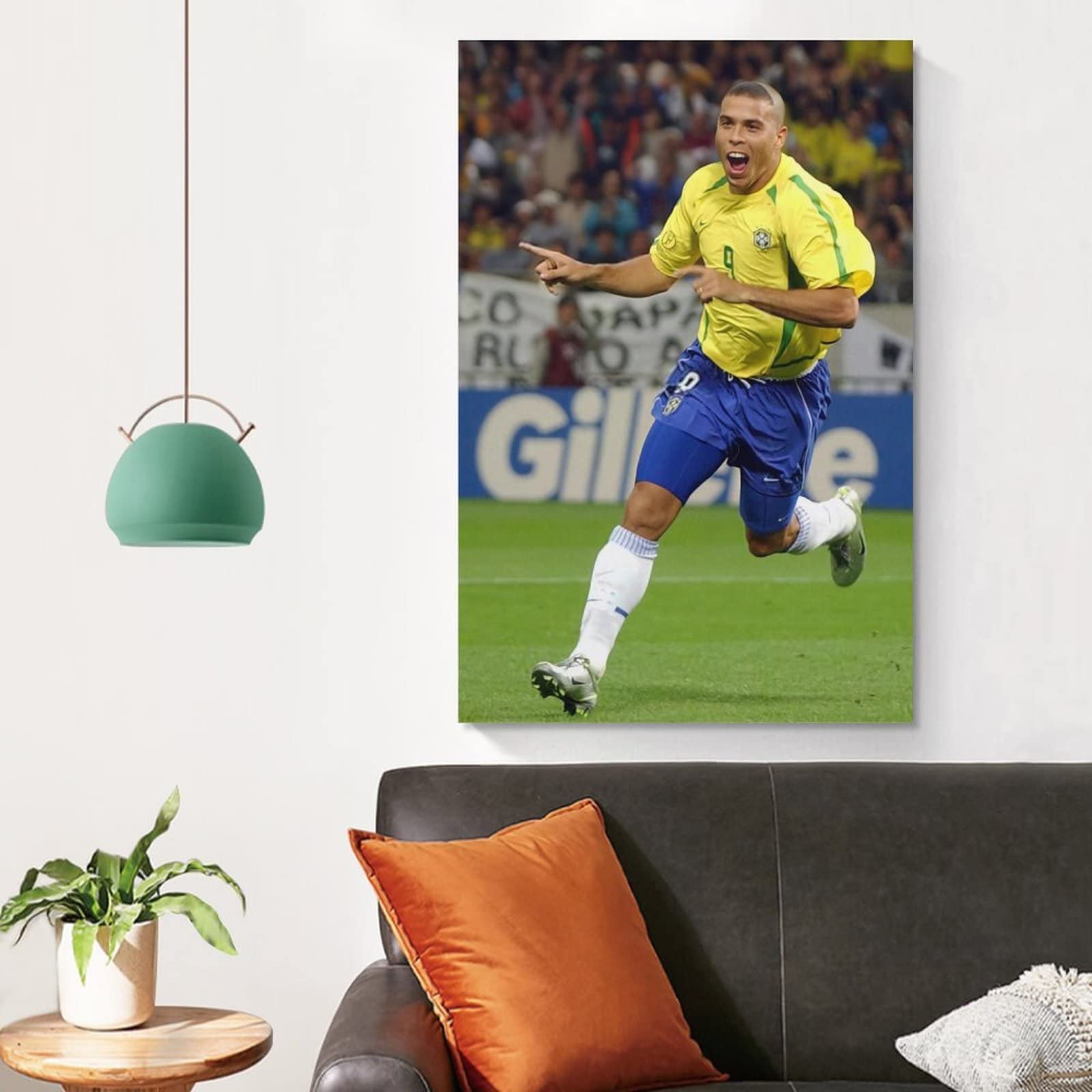Affiche Pop Art Romario - Légende Du Football Brésilien - 20x30 Pouces - Prête à Encadrer