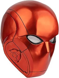 Red Anti-Hero Resin Helmet for Adults Full Face Anime Mask Men Halloween Cosp...