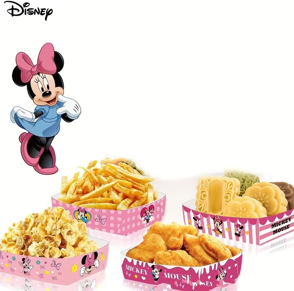 Minnie Party Supplies,38 PCS Birthday Decorations Set Include Banner, Balloons, Disposable plates, Hanging Swirls, Cake Cupcake Toppers, Tablecloth for Boys Girls Minnie Theme Party - Image 9
