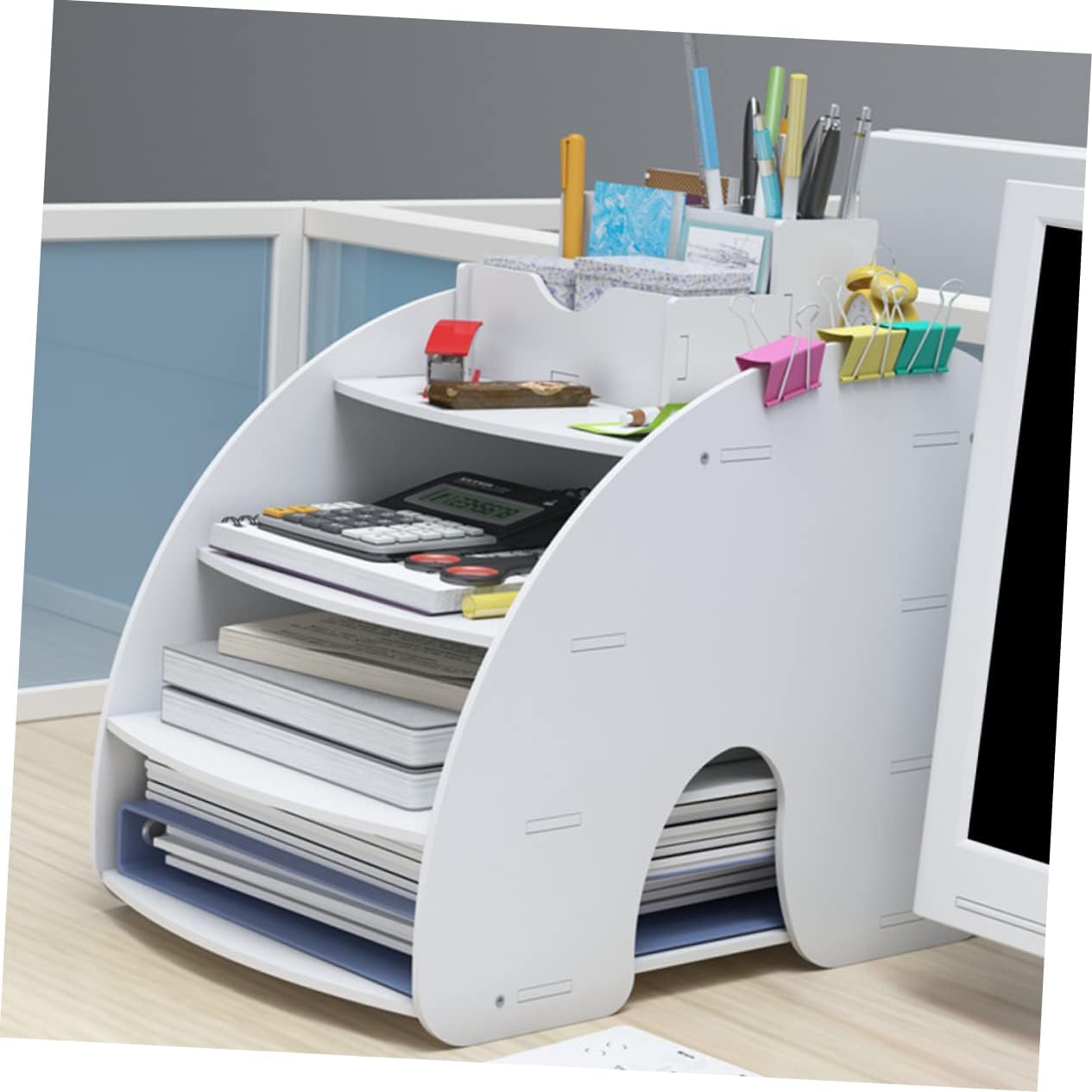 Desk File Organizer Multi File Rack Office Folder Holder Document Storage Rack Made