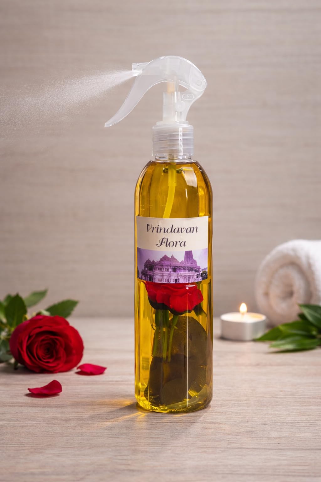Pihu & Kush Creations Vrindavan Flora Fragrance 250ml | Natural Premium Non-Alcoholic Attar Spray | Long Lasting Aroma | Ideal for Temple, Pooja, Home & Personal Use-image-5