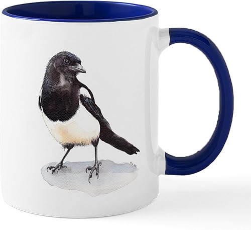 CafePress Magpie Mugs Taza de café de cerámica de 11 oz (11.0 fl oz)