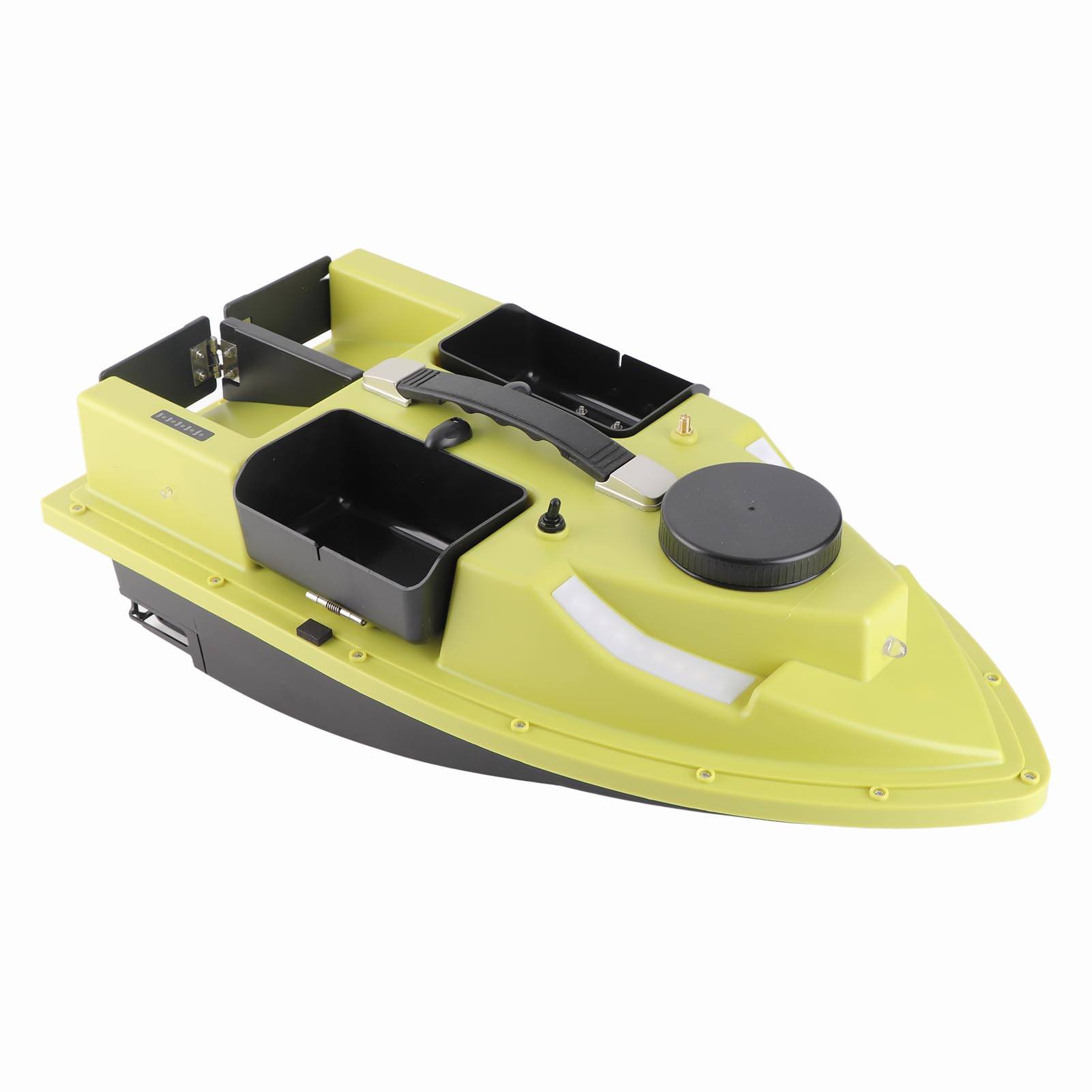 Kavolet Barco de Cebo RC con GPS, 12000 mAh, 600 m, Mando a Distancia inalámbrico, Barco de Pesca con Bolso, Barco de Pesca con 4 recipientes para cebos, Carga de 2 kg