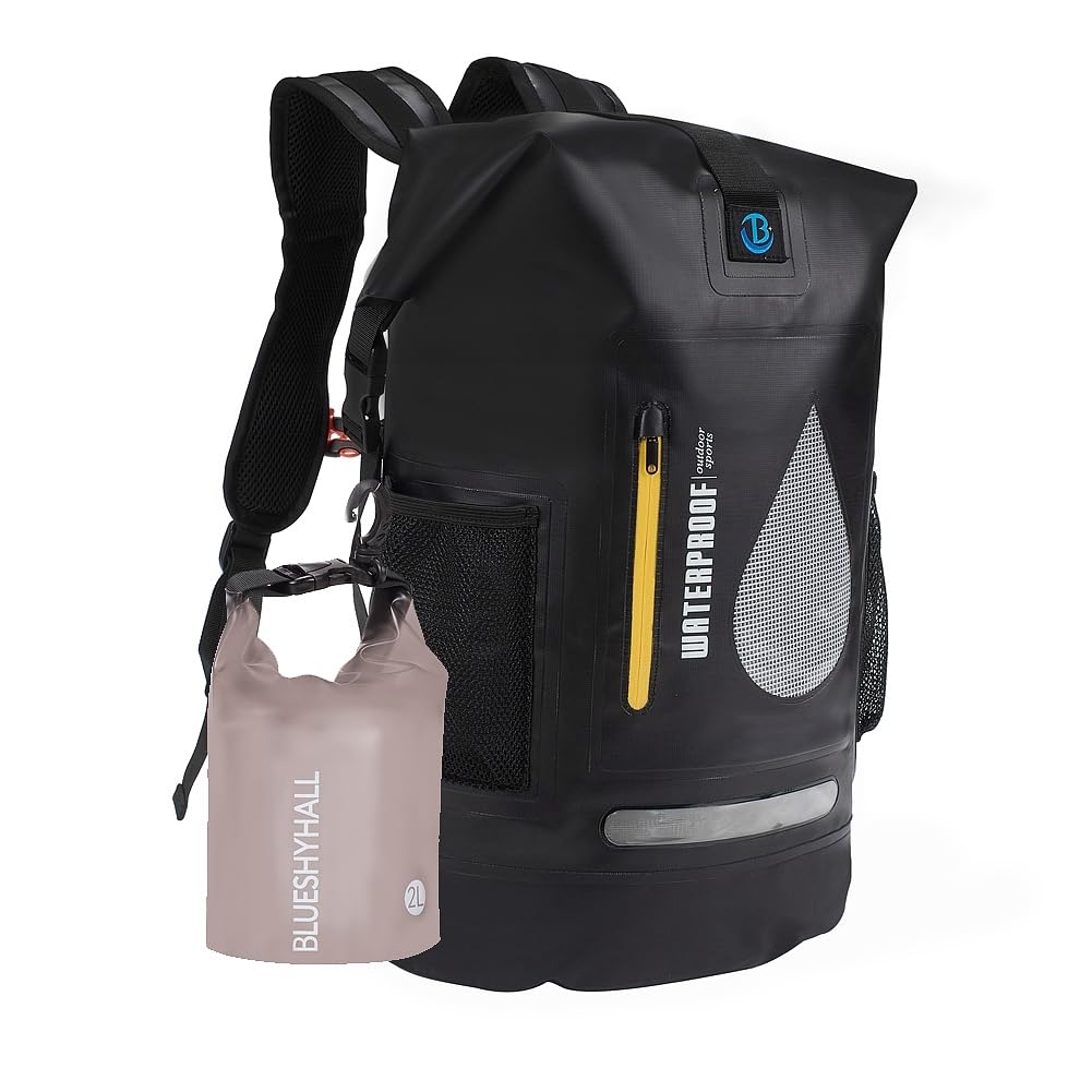 Zaino impermeabile da 30 l, per nuoto, pesca, surf, rafting, canottaggio, kayak, canoa, con sacca extra piccola da 2 l