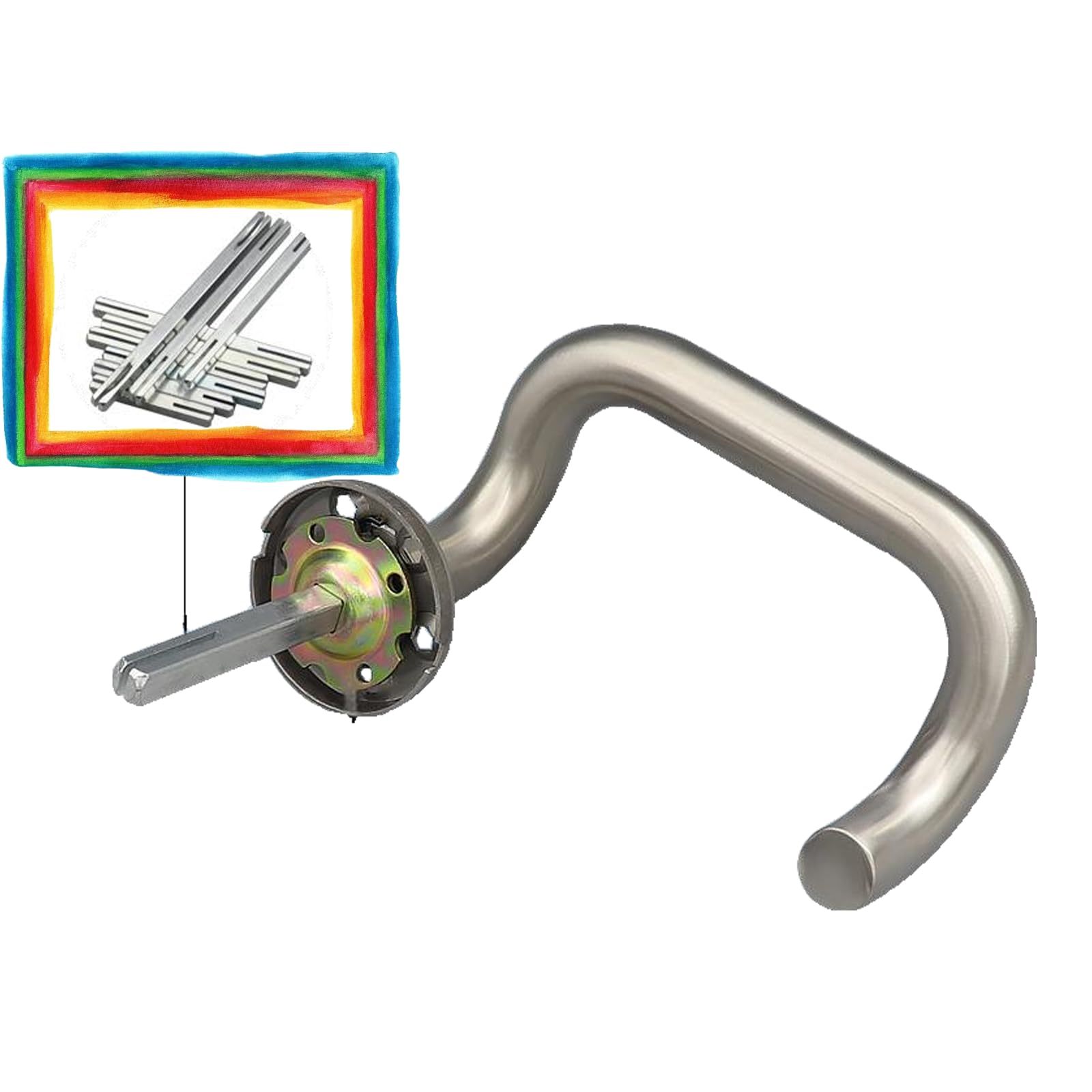 Movimento DK In Metallo Per Maniglia Finestra Comit Senza Bussole 7x42 - Foto 3