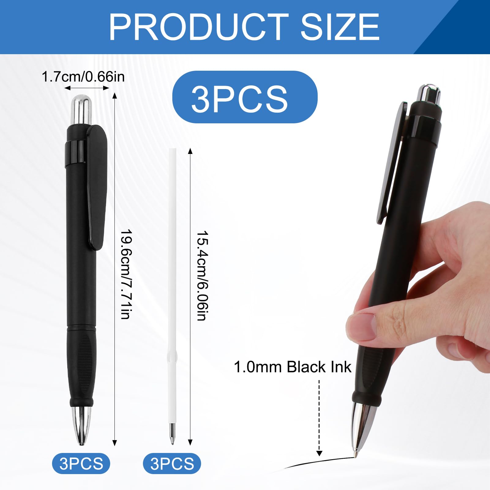 teashow 3Pcs Extra Large Ballpoint Pens - Image 2