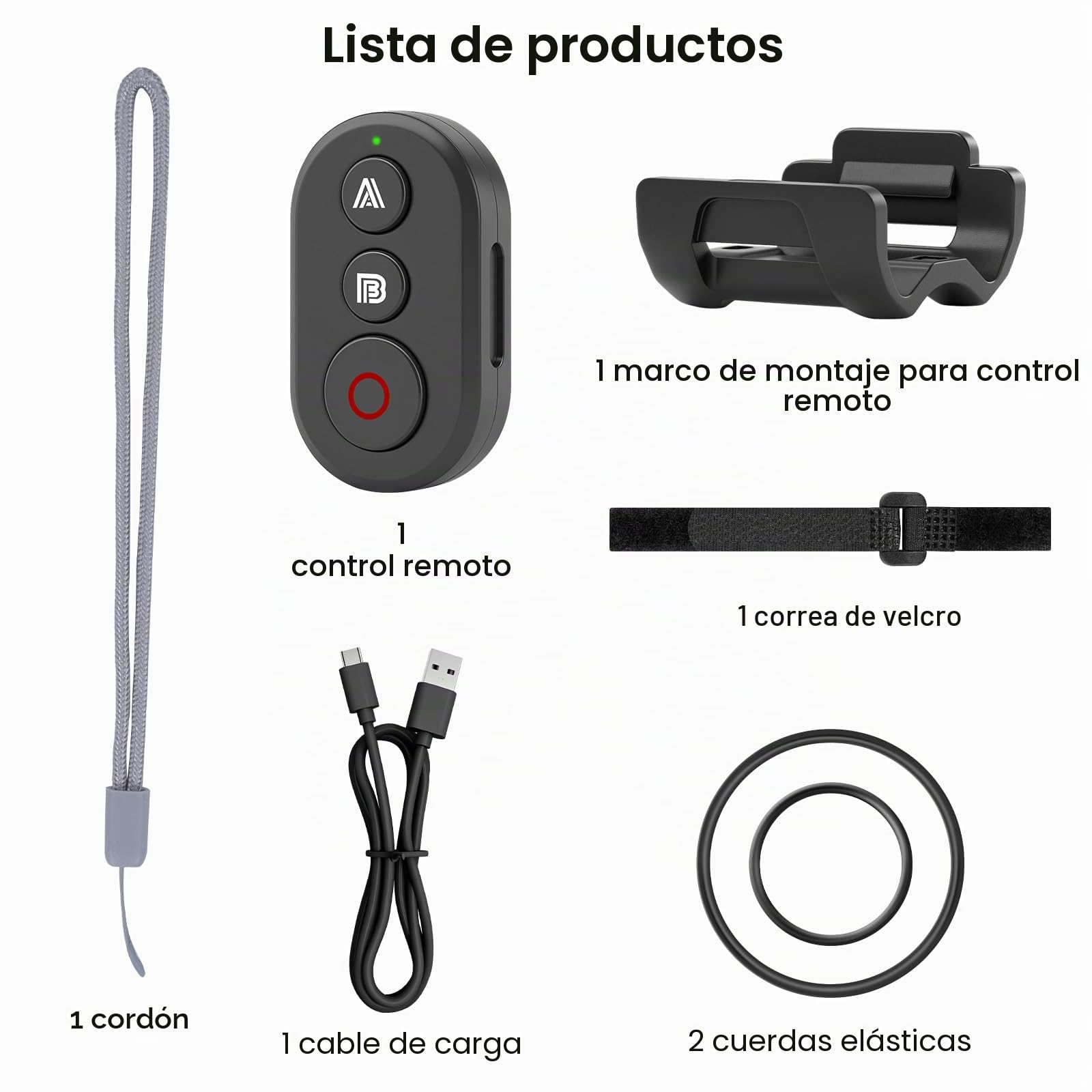 REYGEAK Mando a Distancia Compatible con cámaras dji Action 6/Action 5 Pro/Action 4/Osmo 360, Alcance de 25 m, Seguimiento de Movimiento preciso, Pulsera para Bicicleta