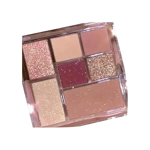 Sombra de ojos de maquillaje de 7 colores suave fina duradera transparente mate maquillaje estético paleta de sombras de ojos desnudos neutros Sombra de ojos de maquillaje de 7 colores suave fina duradera transparente mate maquillaje estético paleta de sombras de ojos desnudos neutros