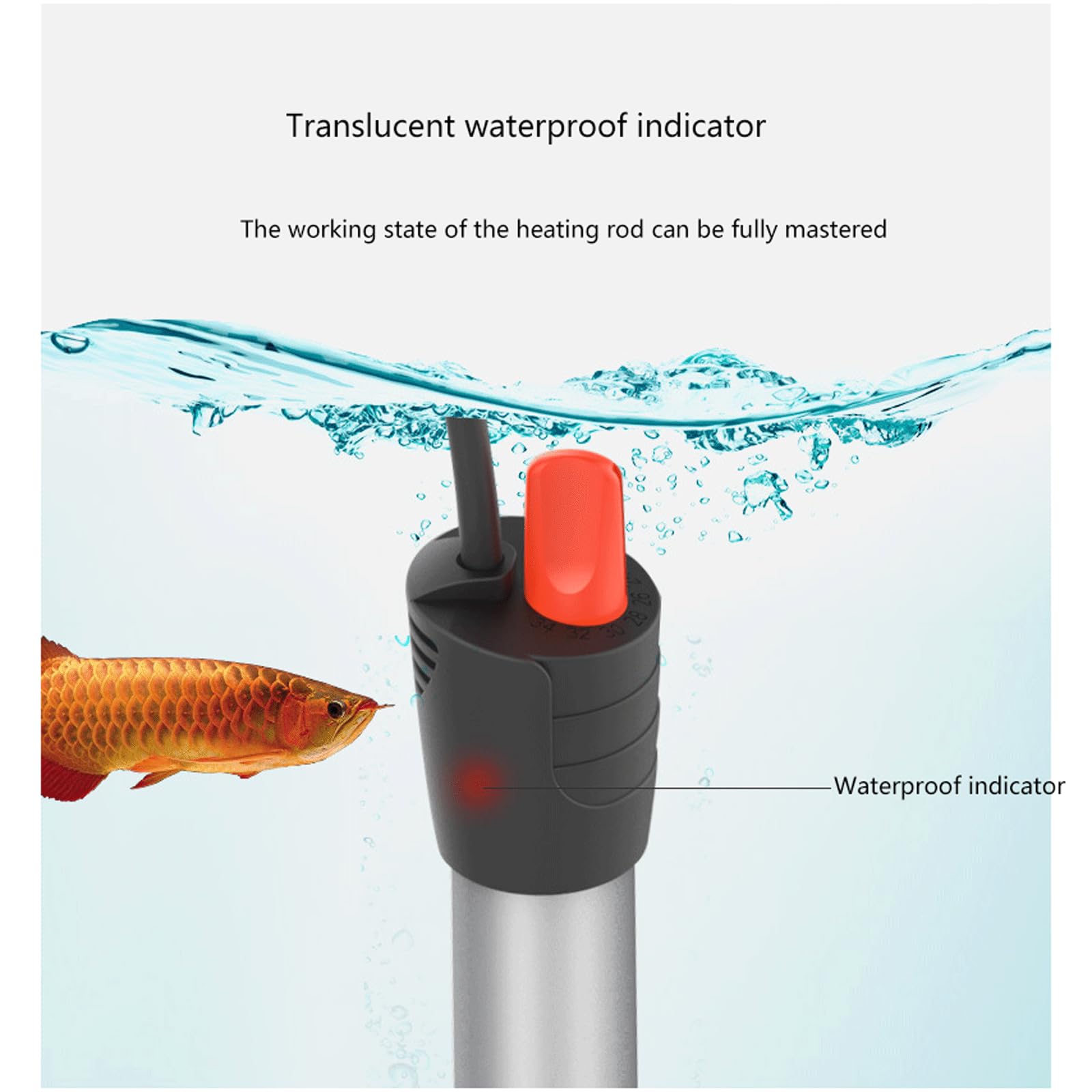 Piccoli Bastoncini Riscaldanti per Acquario Termostato Automatico Acquario Barre Riscaldanti Acciaio Inossidabile Antideflagranti,50W