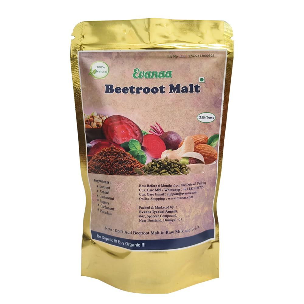 Evanaa Beetroot Malt 250g | 100% Natural and Homemade Health Drink | No added Preservatives | Diet & Nutrition Drink (B0DBDDB2BL) Amazon Price History, Amazon Price Tracker