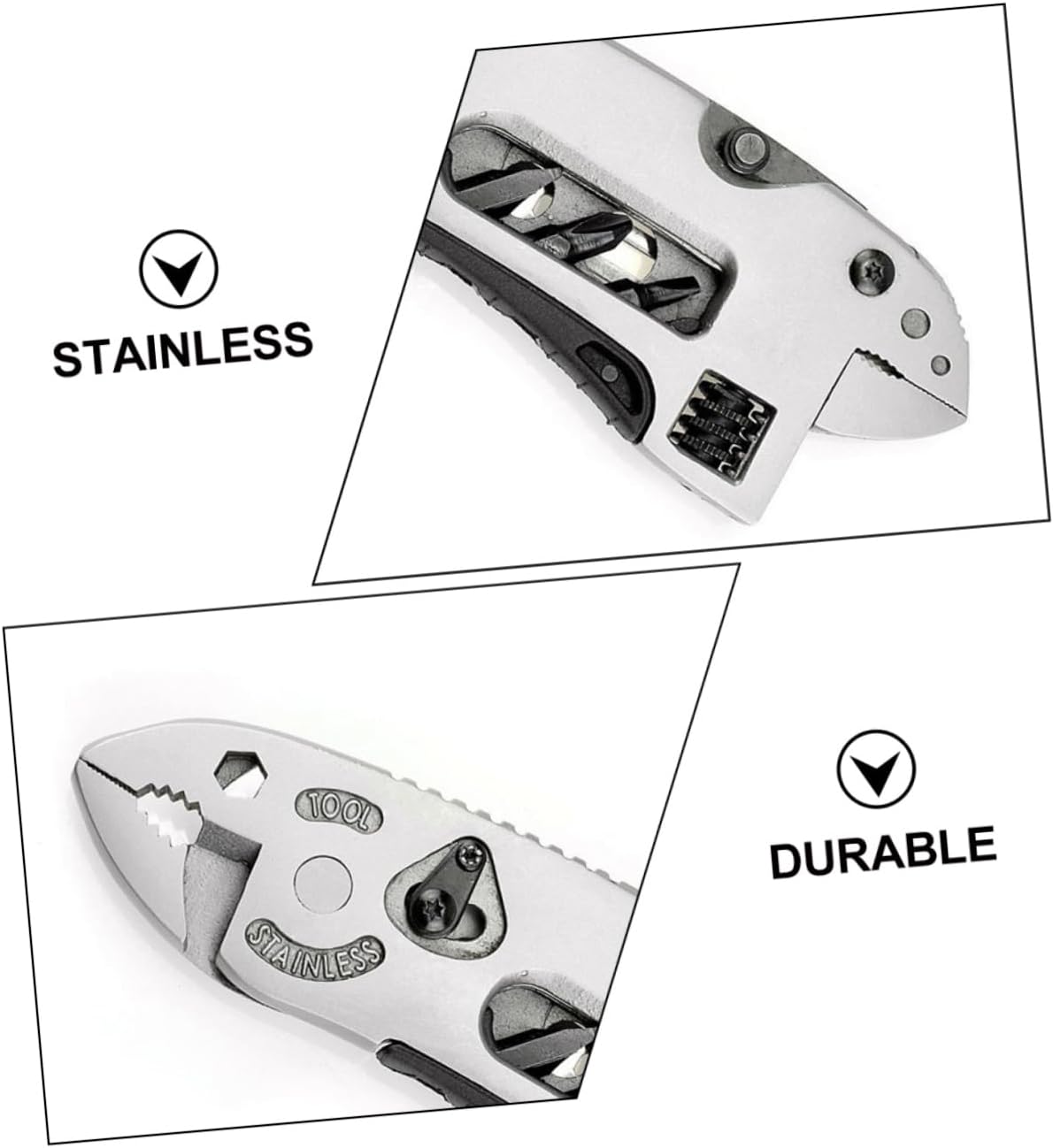 POPETPOP 2Pcs Multi Functional Pliers with Wire Cutters and Wrench for Camping Fishing Outdoor Survival Portable and Ergonomic Multi Purpose Tool for Travel and DIY Repair