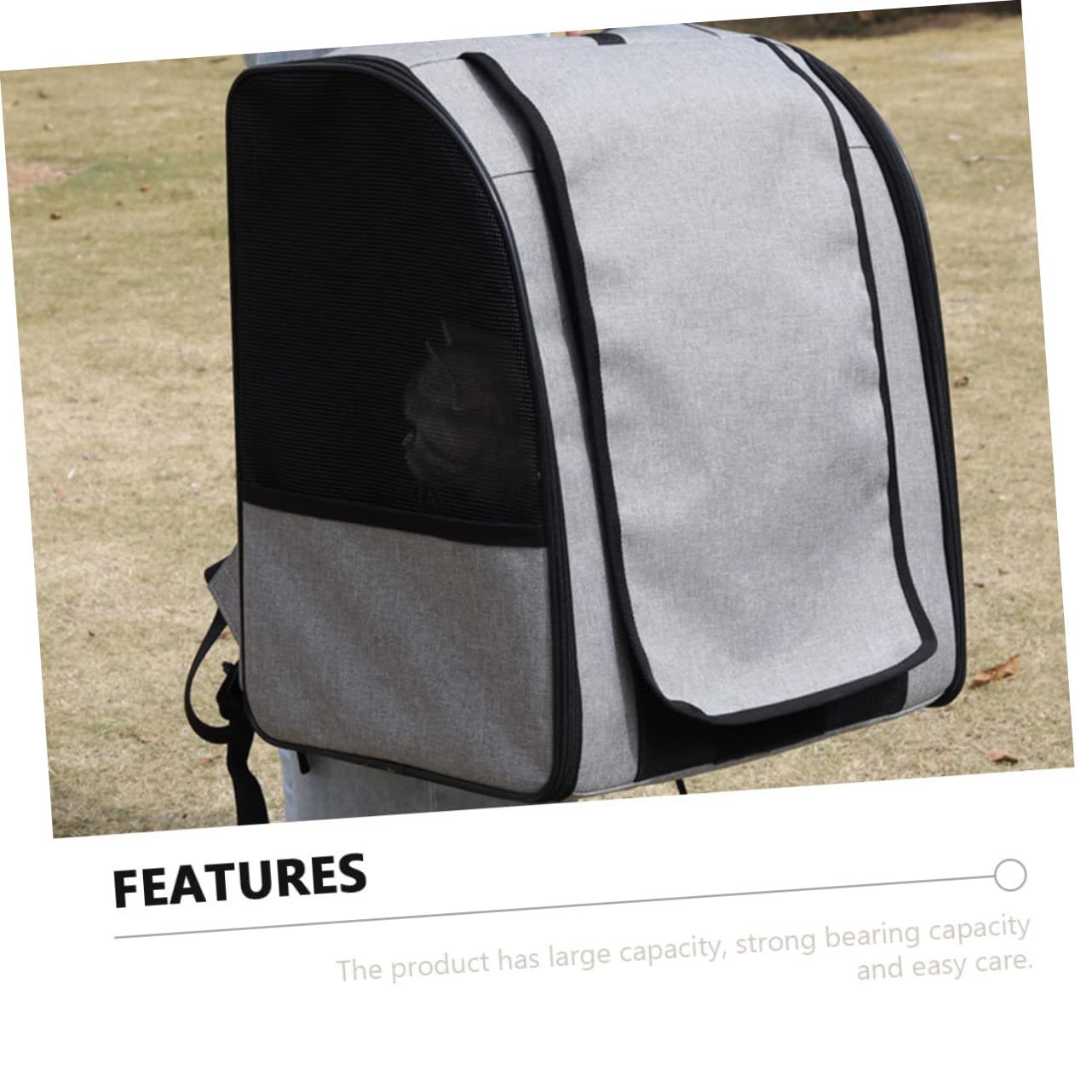 WOONEKY Zaino per Gatti Traspirante e Confortevole Trasportino Pet Carrier Portatile con Ampio Spazio per Camminata Viaggio e Attività all Aperto