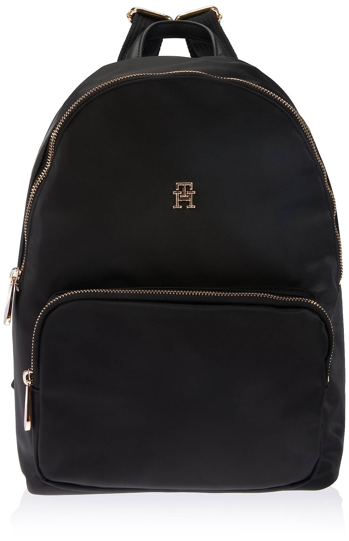 Tommy Hilfiger Poppy TH Backpack Aw0aw15641, Zaini Donna, Taglia Unica Nero