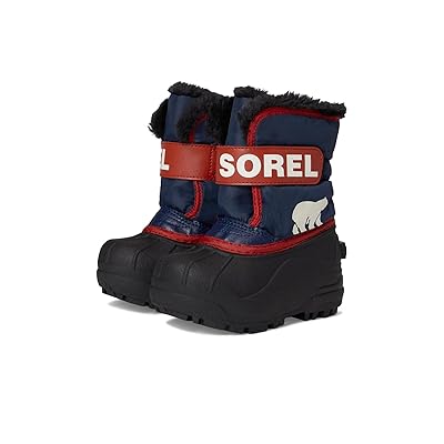 SOREL Kids Snow Commander (Big Kid) Kids Shoes Nocturnal/Sail Red