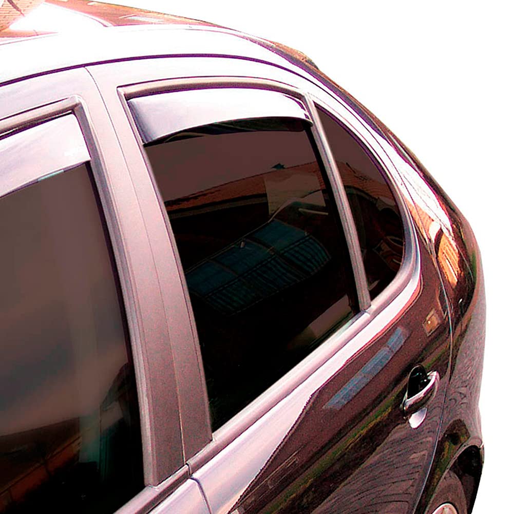 Déflecteurs Latéraux ClimAir Noirs Pour Volkswagen T-Cross (2019 Et +) - Verre Acrylique, Anti-pluie, Anti-bruit
