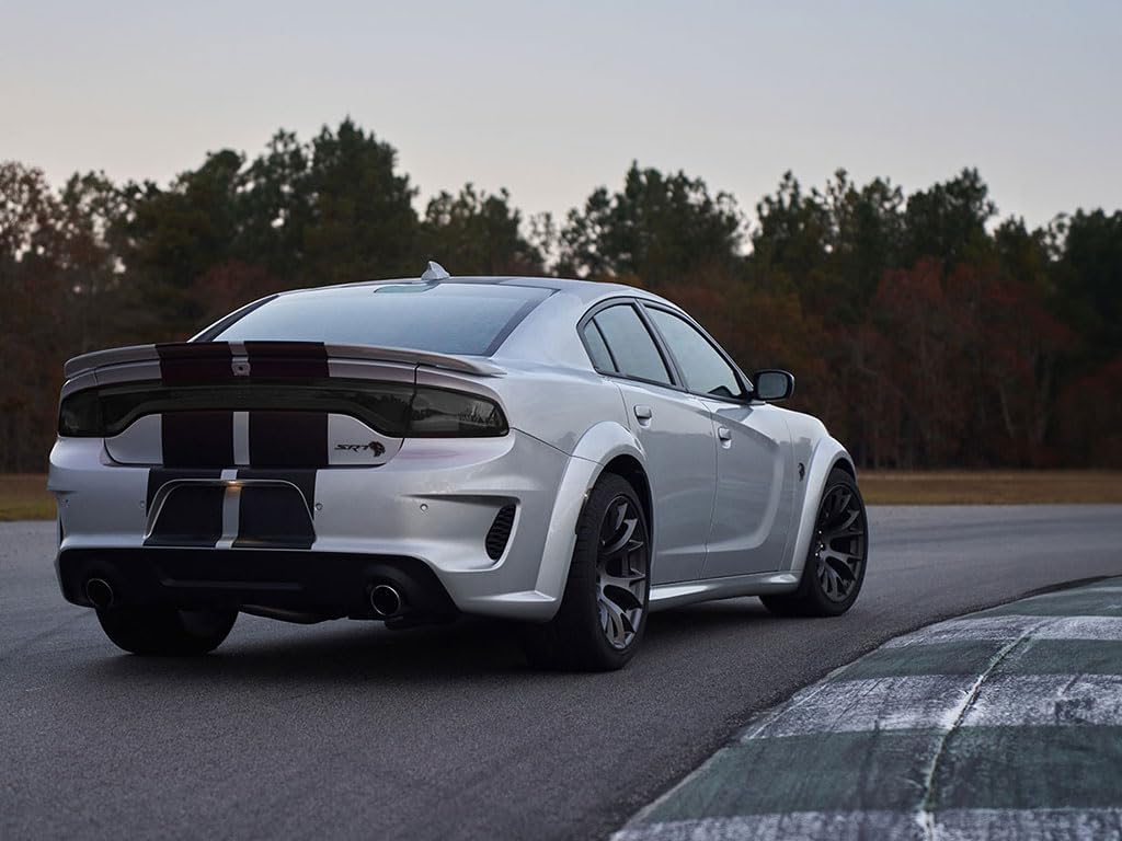 Rvinyl Tail Light Tint Covers Compatible with Dodge Charger 2015-2023 - Blackout Smoke