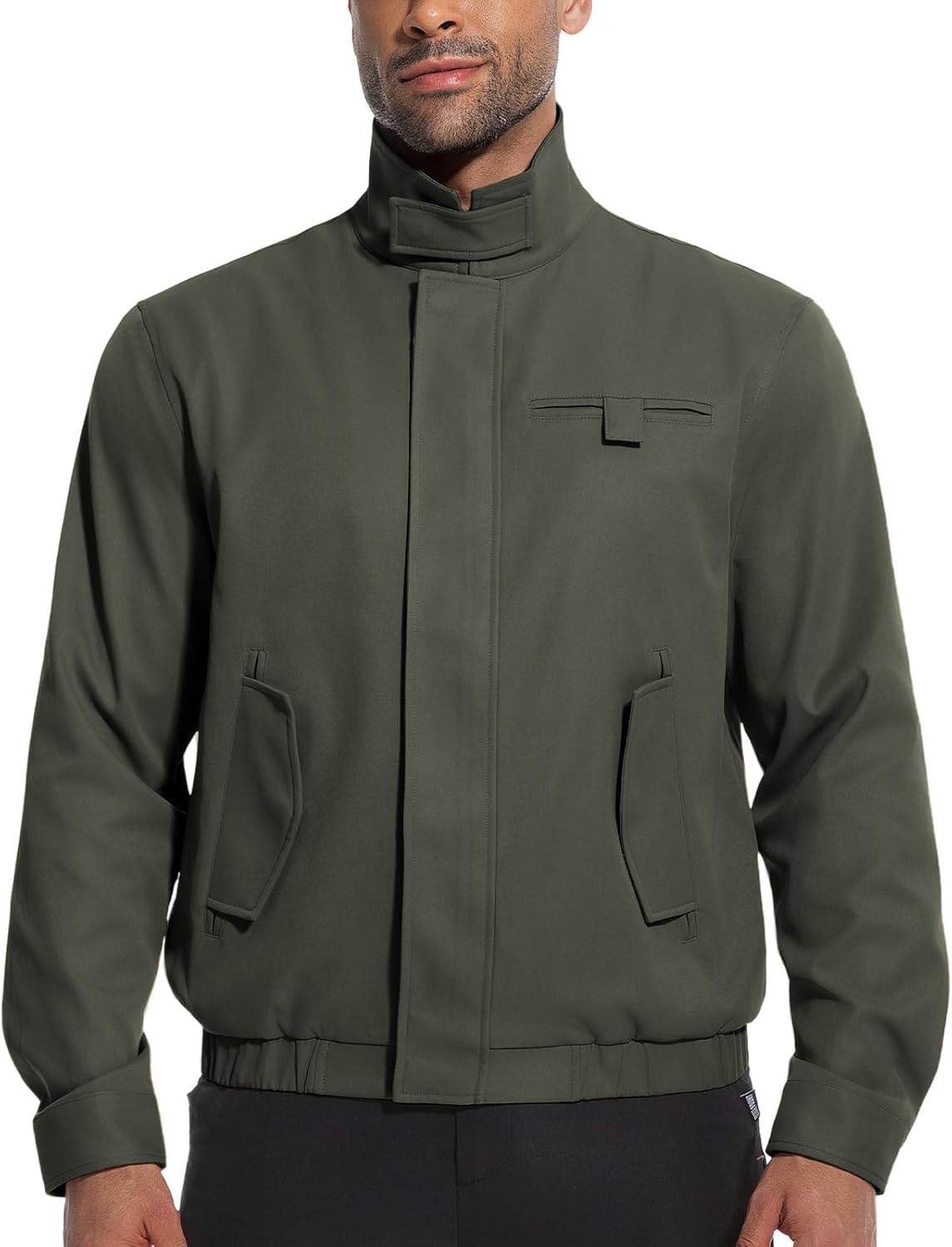 Men's Military Jackets Lightweight Multi Pockets Magnetic Buckle Jacket Spring Outdoor Coats