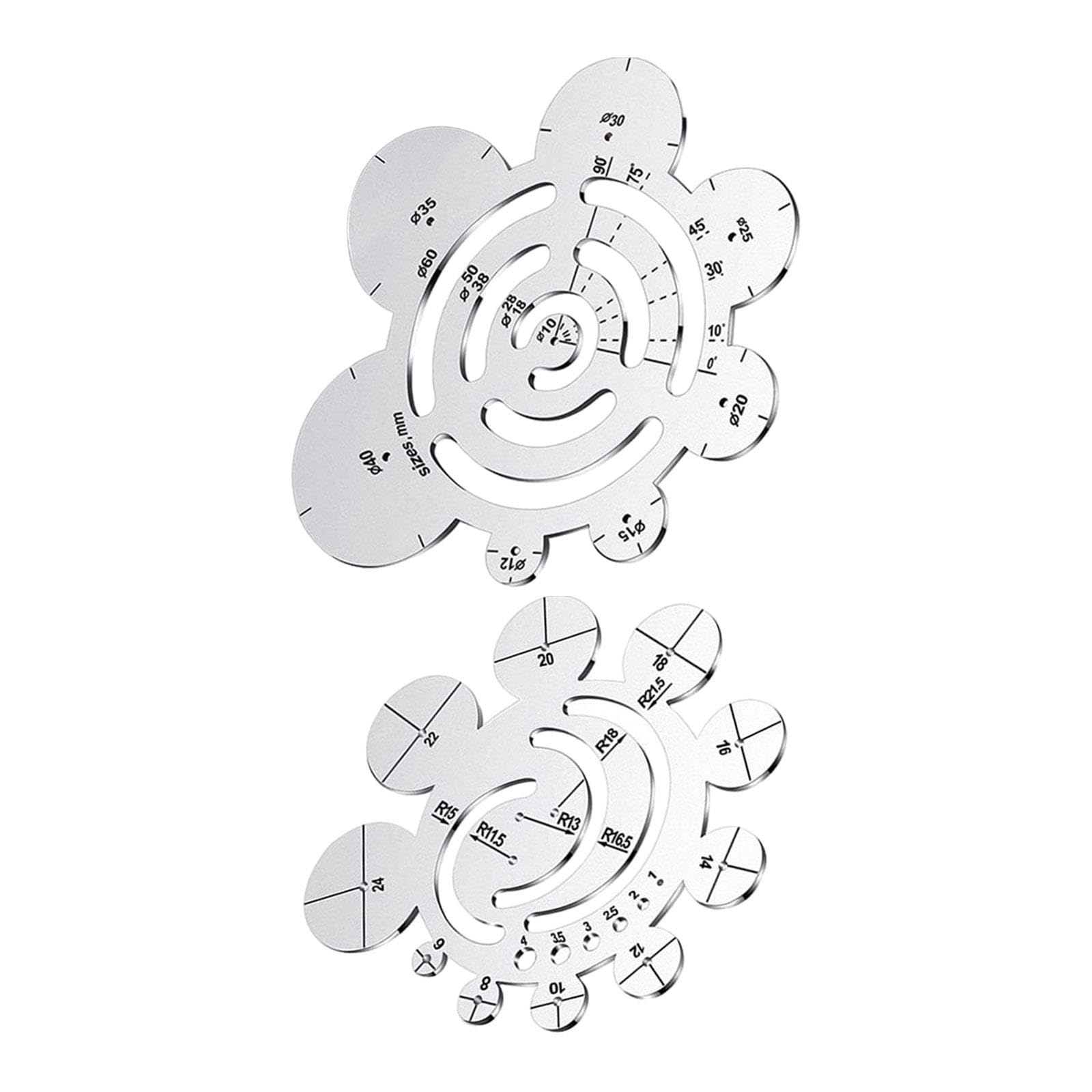 5 set di 2 righelli da disegno fai da te in pelle per lavori in pelle accurati righelli da taglio gadget