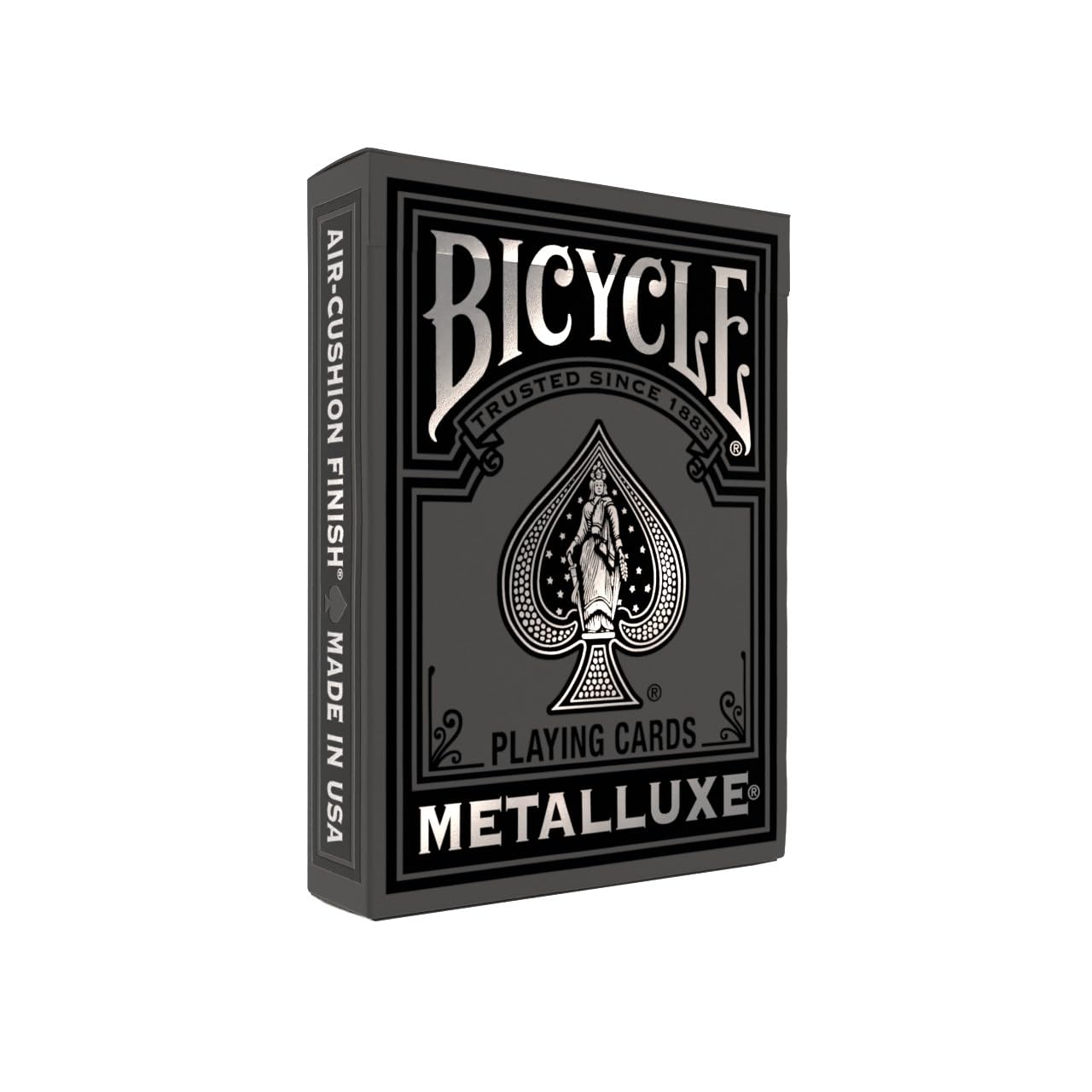 Bicycle Black and Silver Metalluxe Playing Cards – Premium Foil Metalluxe Deck– Classic Poker Size, Collectible Luxury Design, Great for Game Night, Gifting, and Stocking Stuffer
