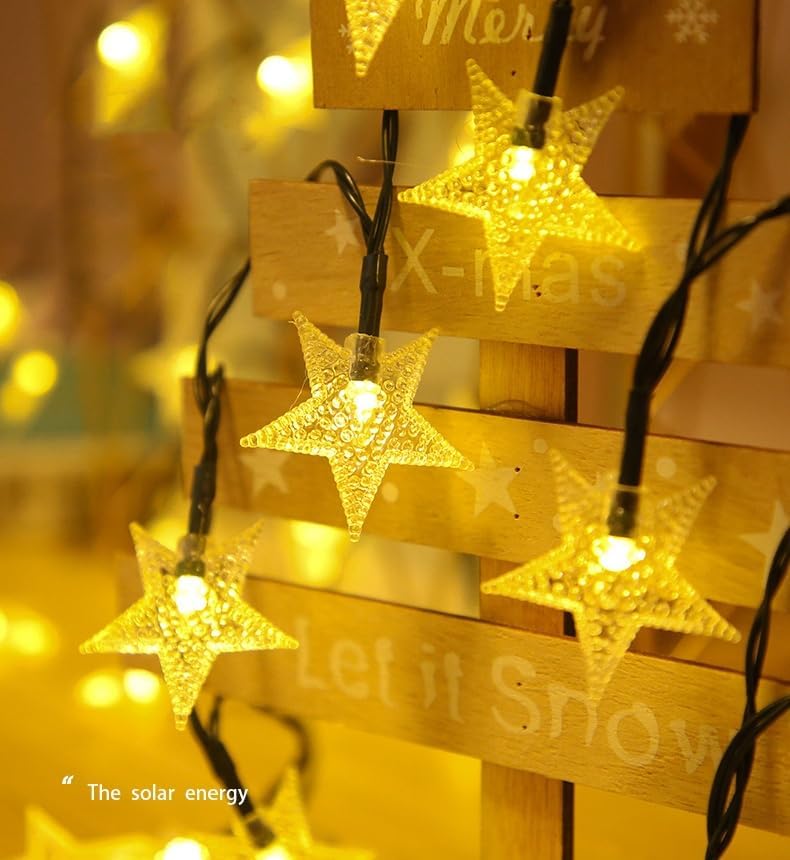 ANTEROOF Solar Star String Lights 100 LED, 8 Modes Waterproof Outdoor Lights for Garden Fence, Lawn - Image 3