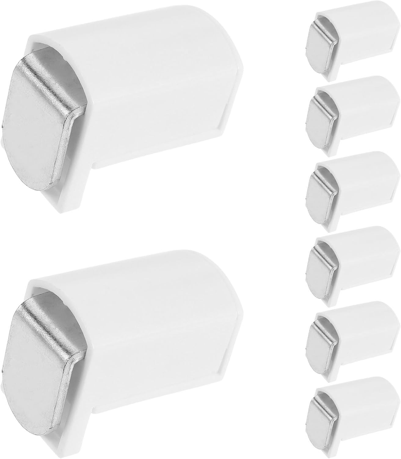 8pcs Brackets for Curtain Rods - Drapery Rod Bracket - Metal Heavy Duty Curtain Pole Holders for Indoor/Outdoor Use - Window Hardware