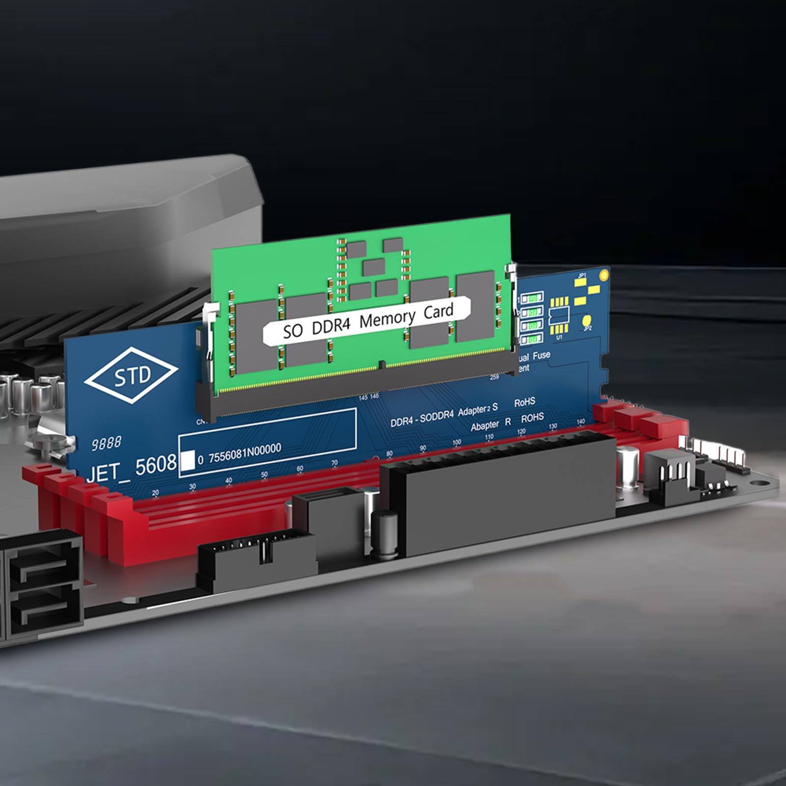 Konwerter DDR4 SO-DIMM na DIMM RAM dla komputera stacjonarnego, łatwy w instalacji i kompatybilny z systemem Windows