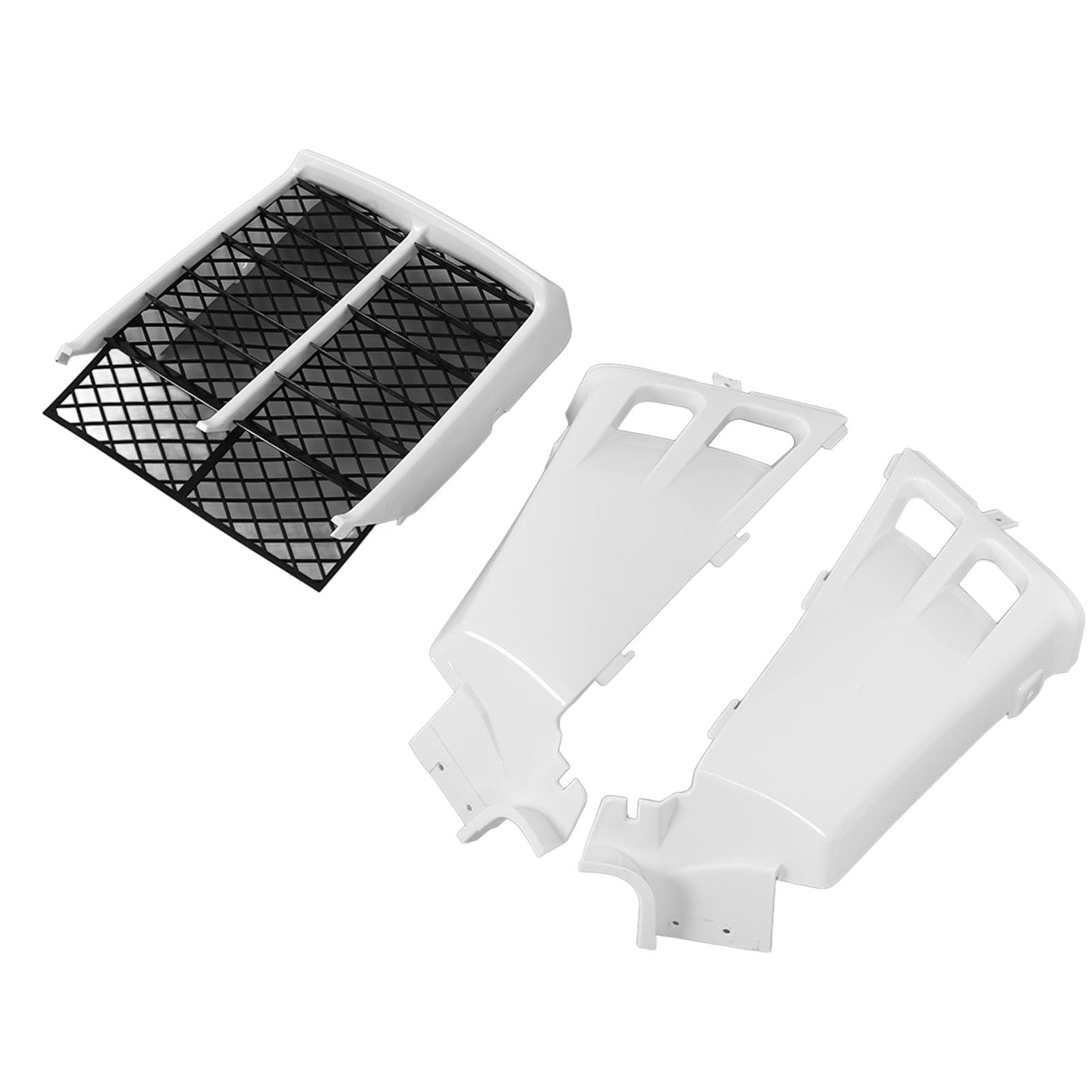 Osłony Boczne Zbiornika Paliwa, Osłona Chłodnicy Motocykla ABS Grill z OE 2GU 21721 A0 00 2GU 2171L 00 00, Precyzyjnie Dopasowane Białe Panele Osłony Przed Zanieczyszczeniami dla Kierowców