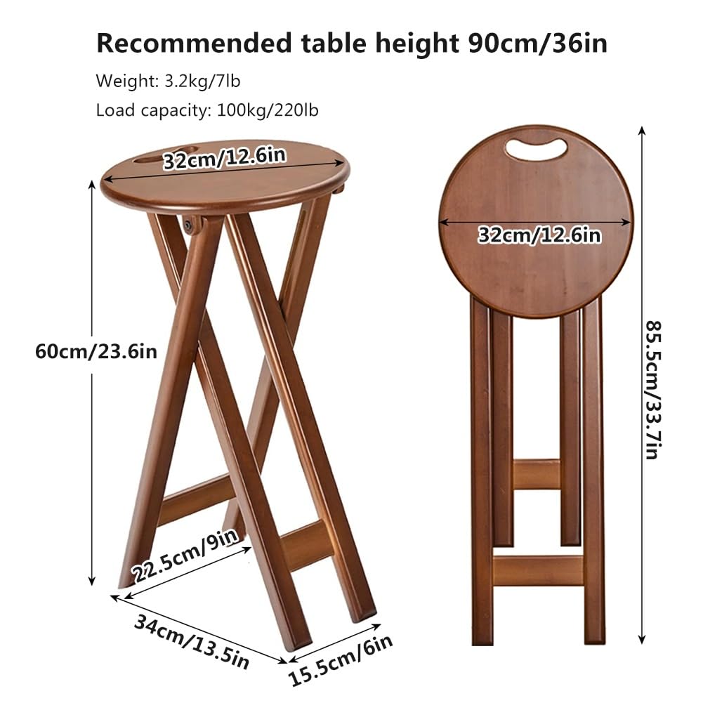 Amazon｜43/60cm ポータブル 折り畳み キッチンスツール 竹製