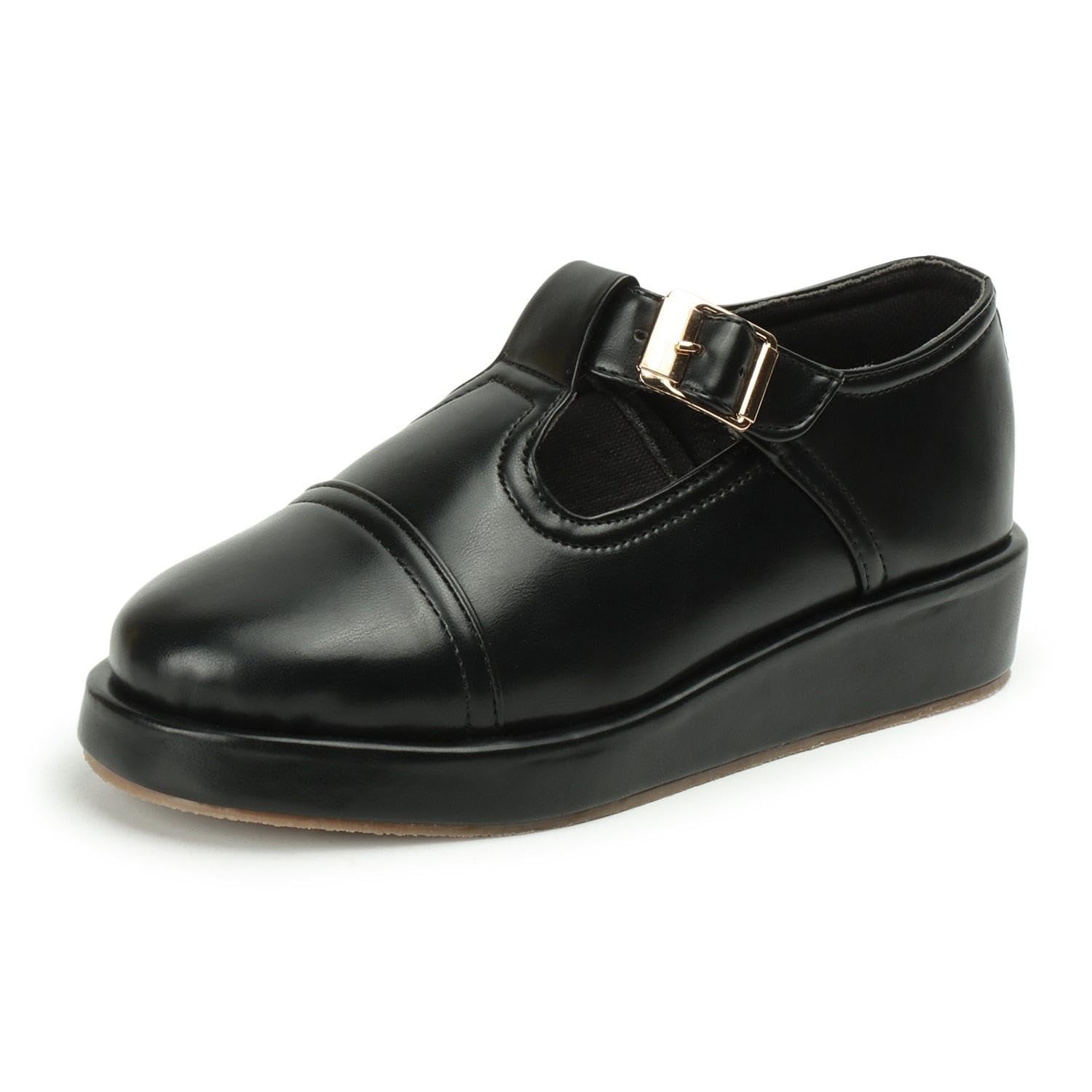 Denill Smart Casual Buckle Detailed Loafers with TPR Sole for Women & Girls (Black) UK-3 (B0CVDYHWVH) Amazon Price History, Amazon Price Tracker