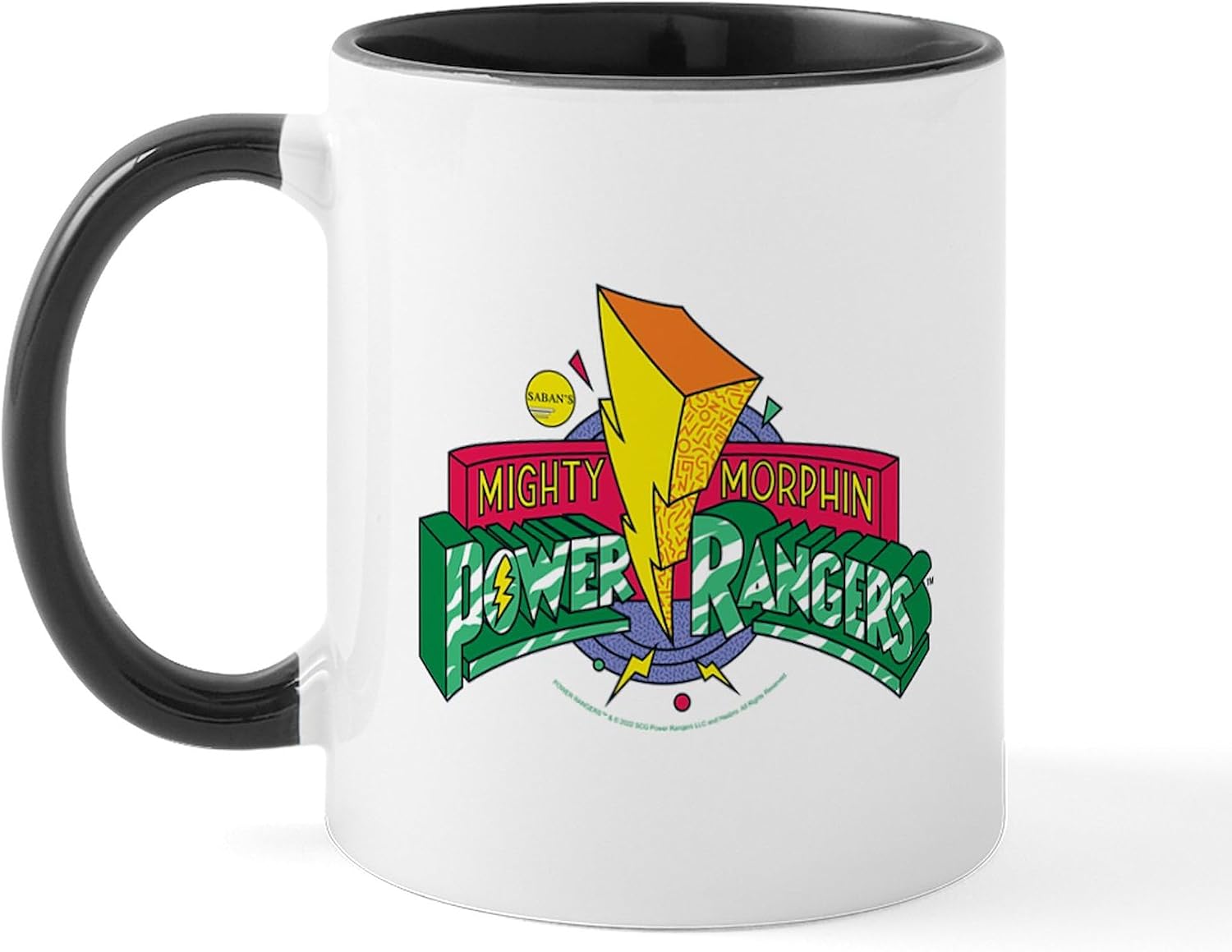 CafePress Mighty Morphin Power Rangers Log 11 Oz Ceramic Mug 11 oz (325 ml) Ceramic Coffee Mug