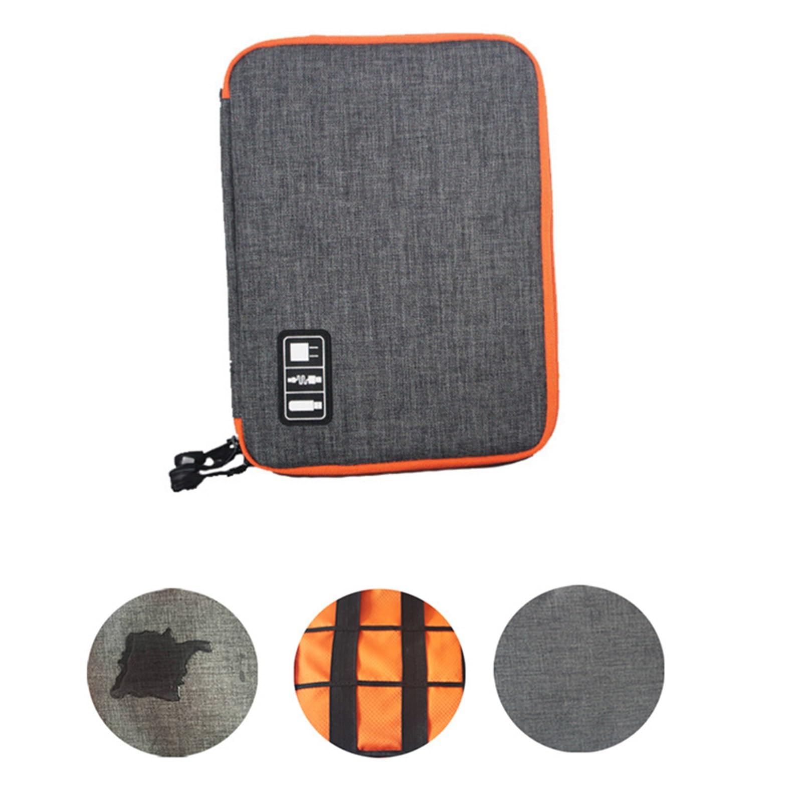 Borsa Organizer Per Cavi Custodia For Cavi A Doppio Strato Caricabatterie Auricolari Gadget Organizer Digitale(A-M-red)